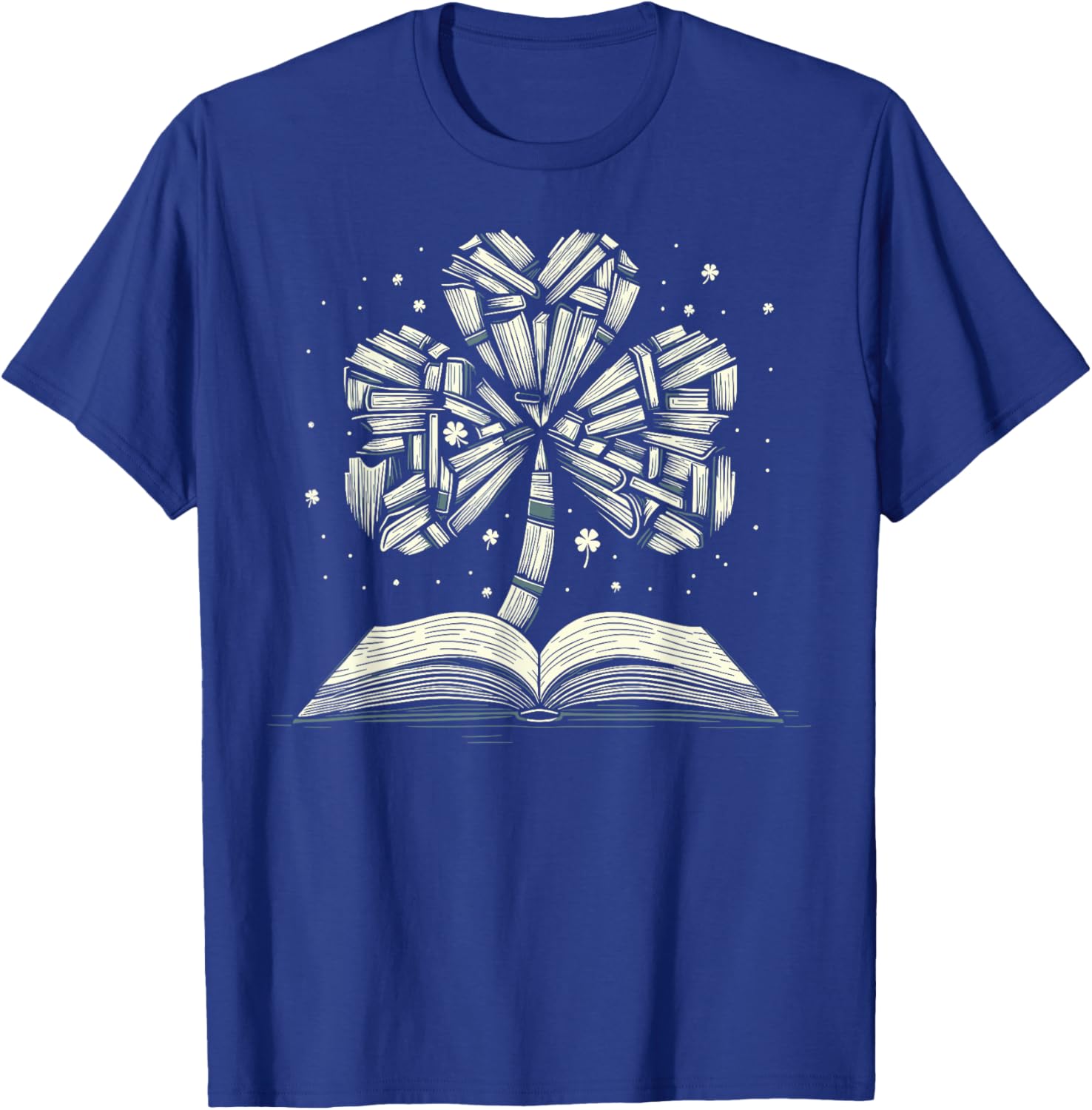 Shamrock Books St Patricks Day Bookworm Librarian T-Shirt for Readers - 12