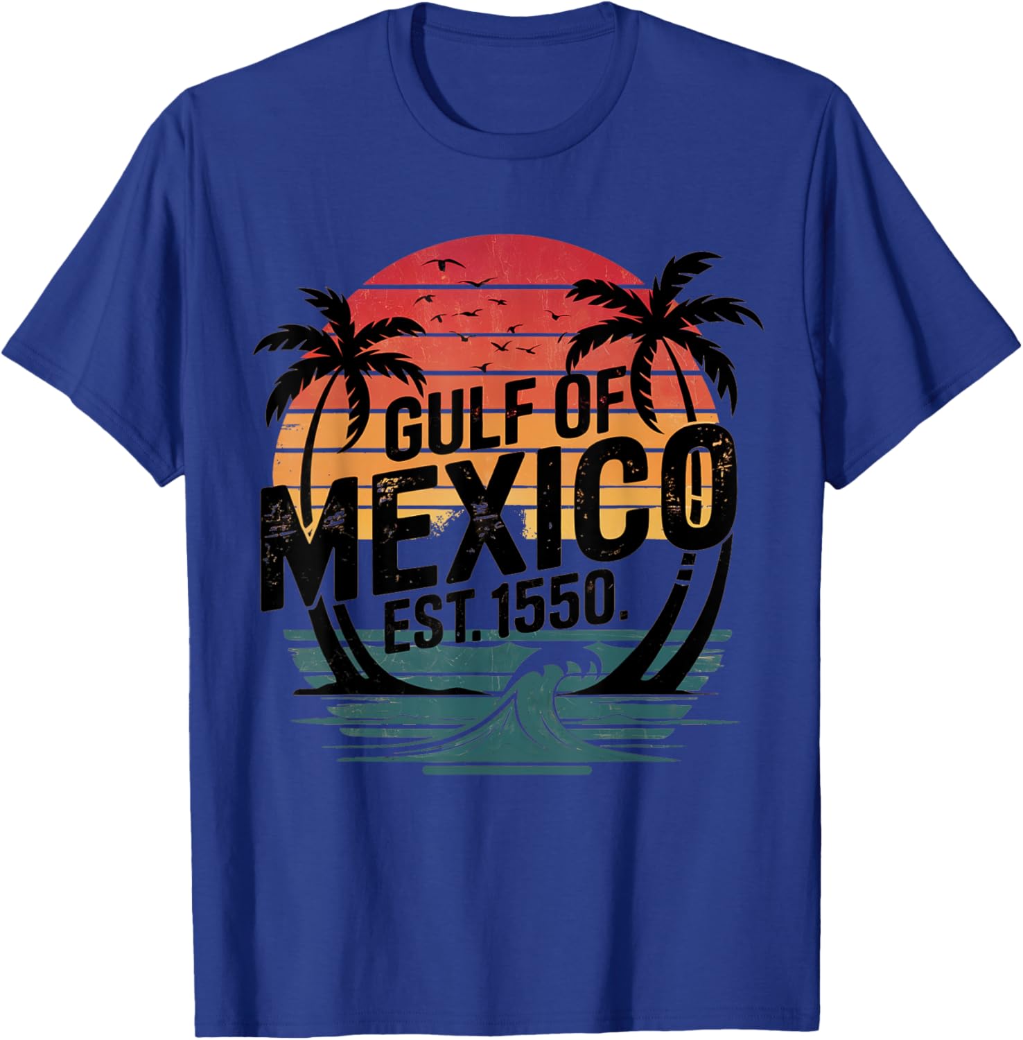 Retro Vintage Gulf of Mexico Women's Beach T-Shirt Established 1550 - 10