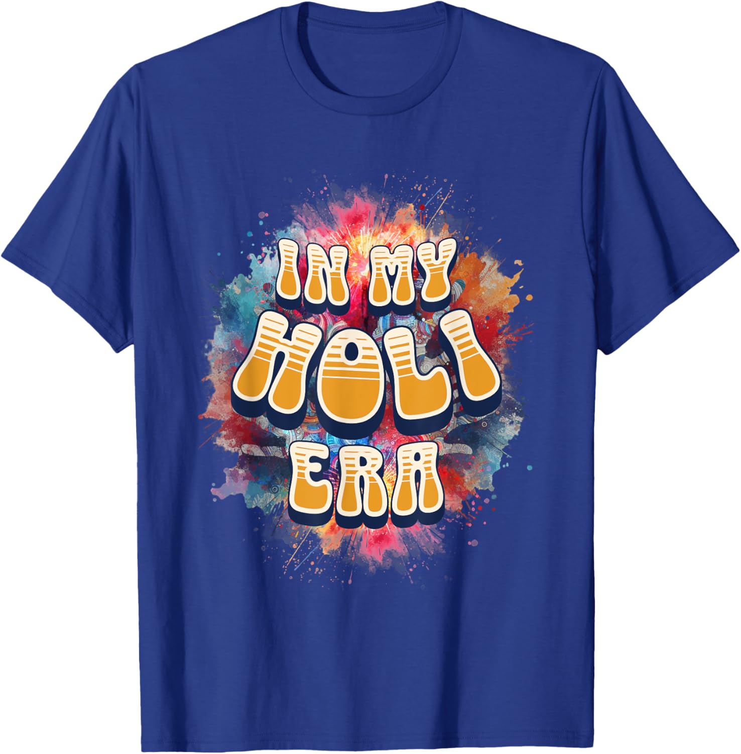 In My Holi Era Retro Groovy Colors Women's T-Shirt for Holi Festival - 17