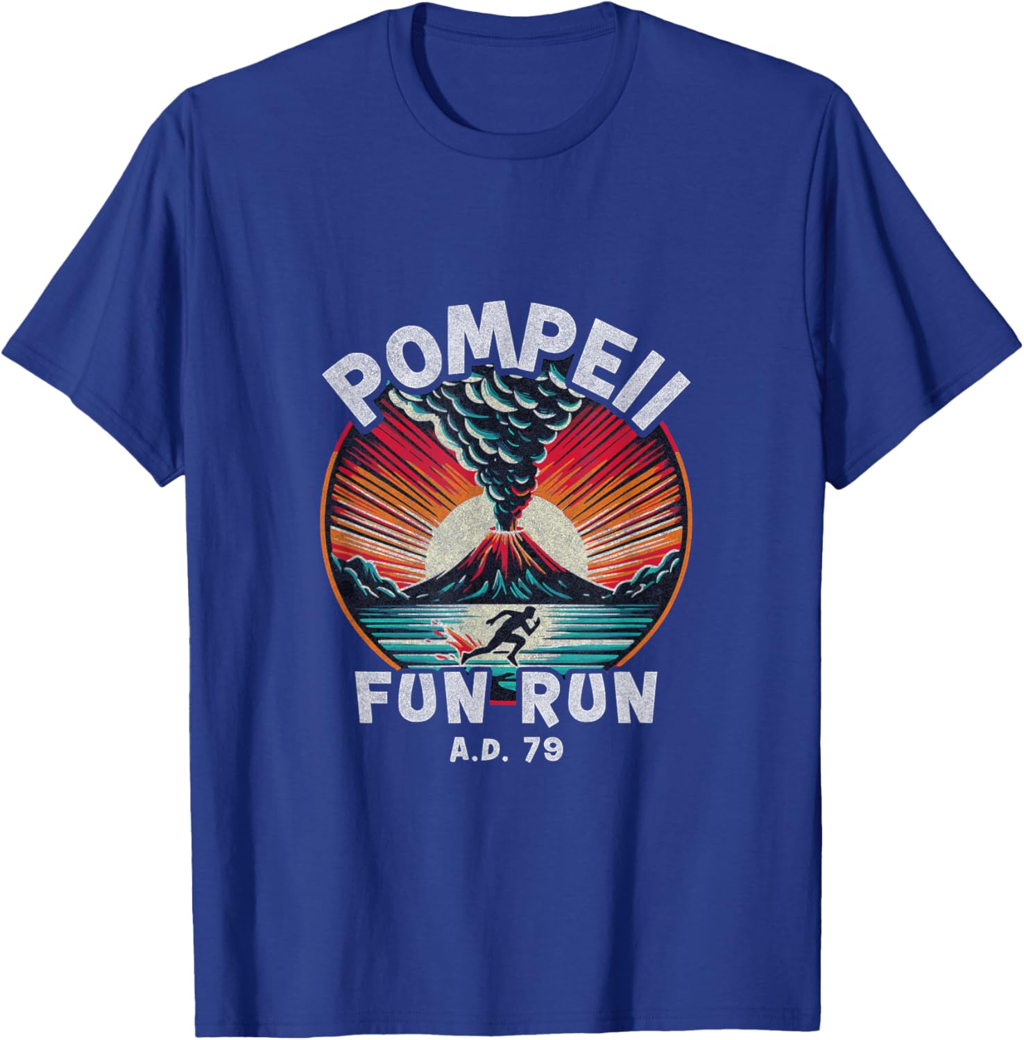 Pompeii Fun Run T-Shirt for Volcanology Lovers and History Buffs - 17