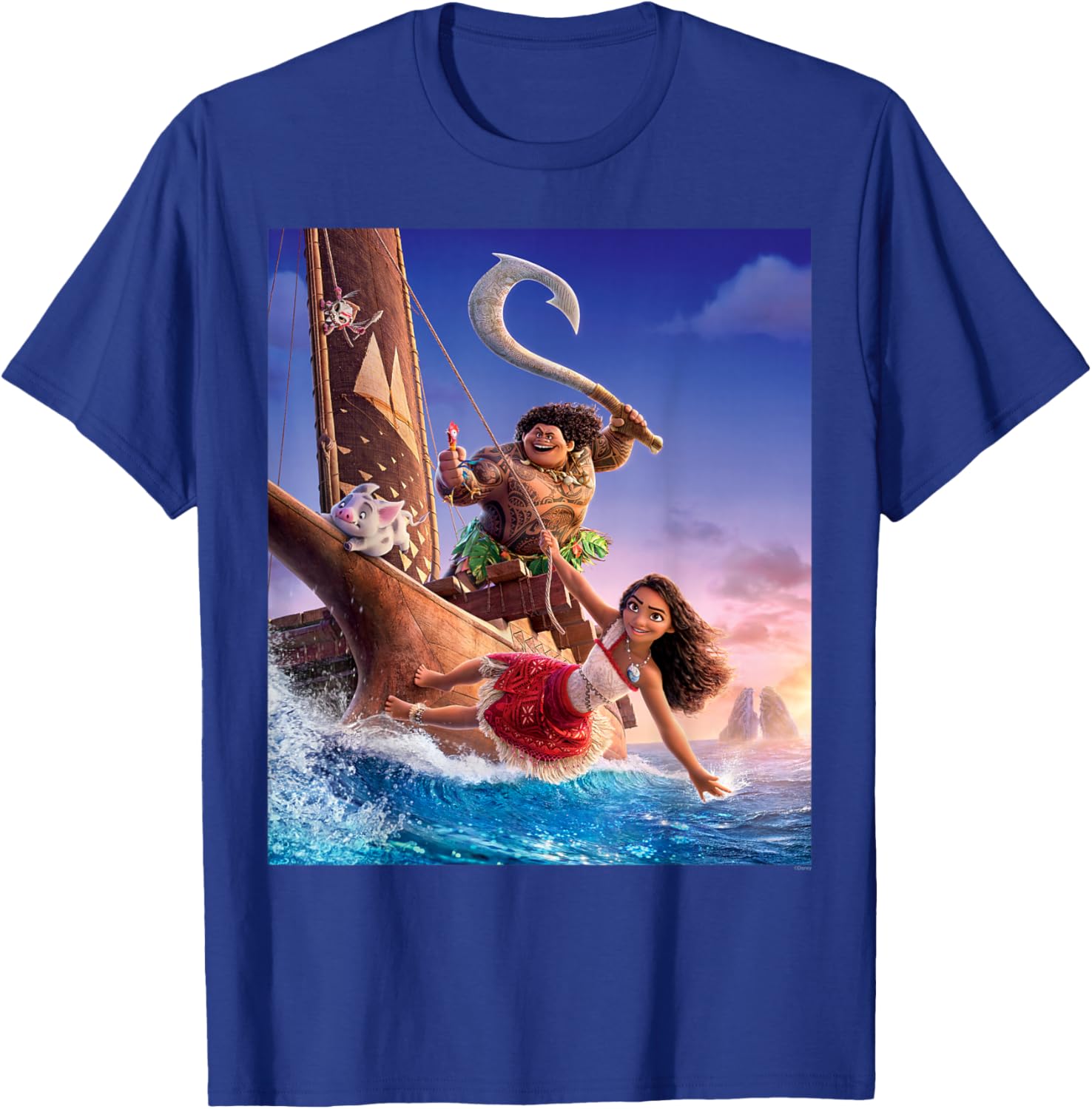 Disney Moana Adventure T-Shirt with Maui and Friends for Kids and Adults - 21
