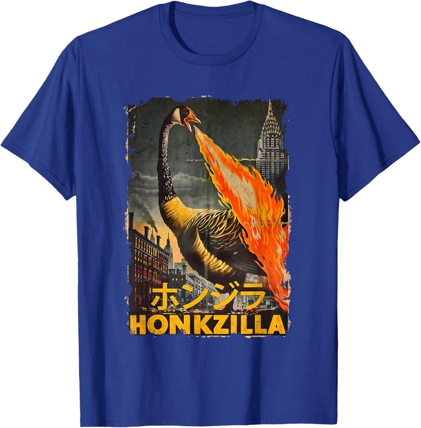 Vintage Honkzilla Silly Goose Catzilla T-Shirt for Fun, Quirky Style - 8