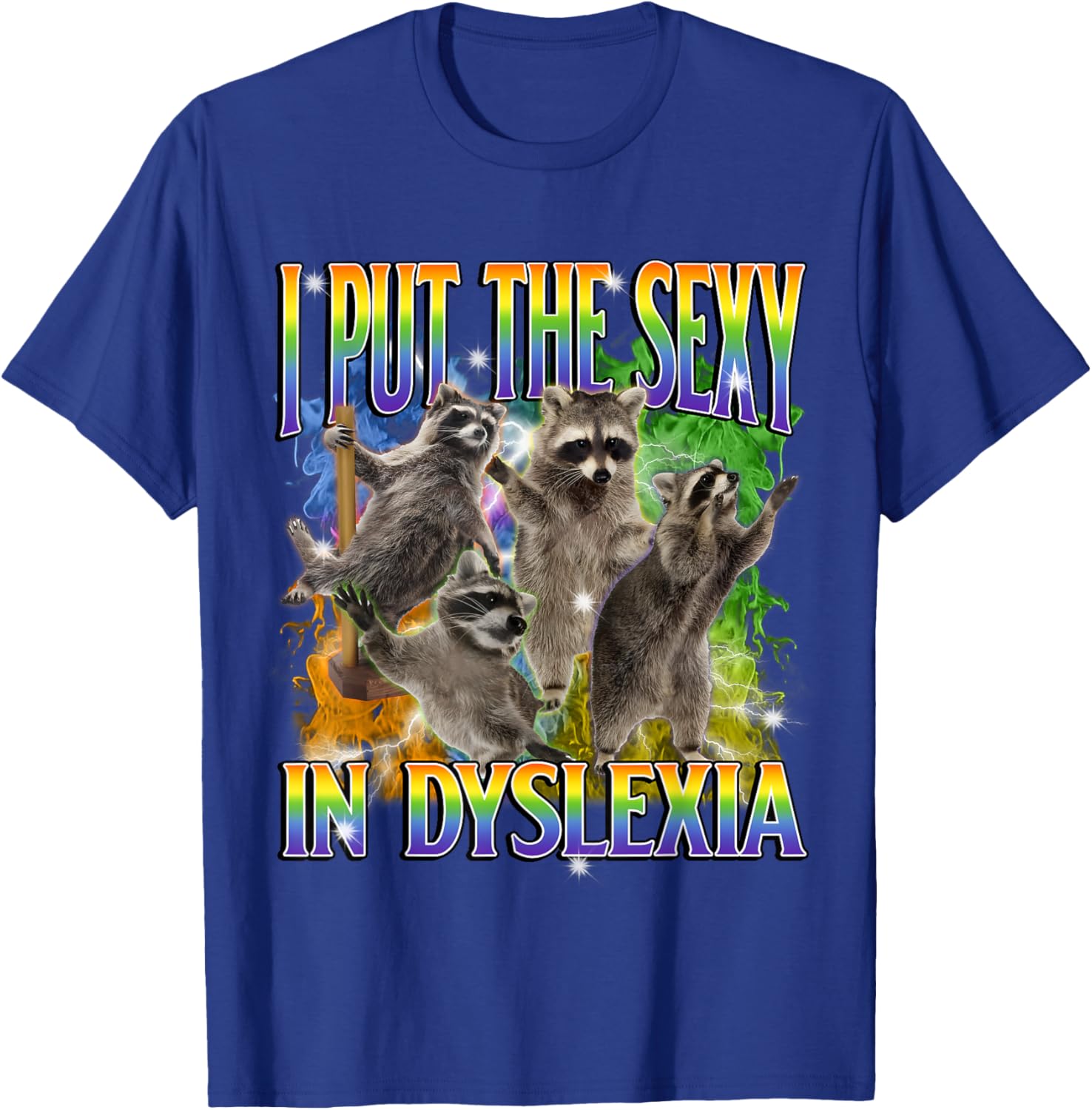 Funny Dyslexia Raccoon Meme T-Shirt – Unique and Unhinged Style - 5