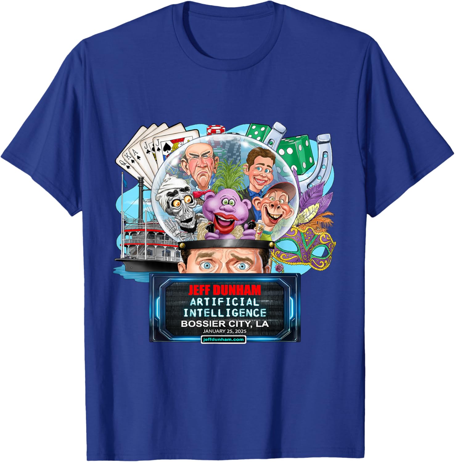 Jeff Dunham Bossier City LA 2025 T-Shirt for Comedy Fans and Collectors - 1