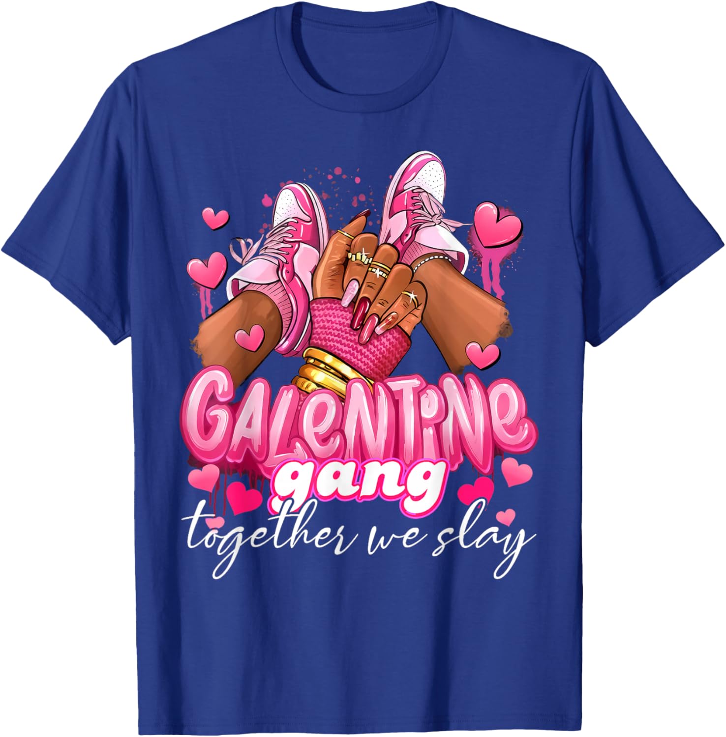 Women Galentine Gang Together We Slay Valentine's Day T-Shirt - 9