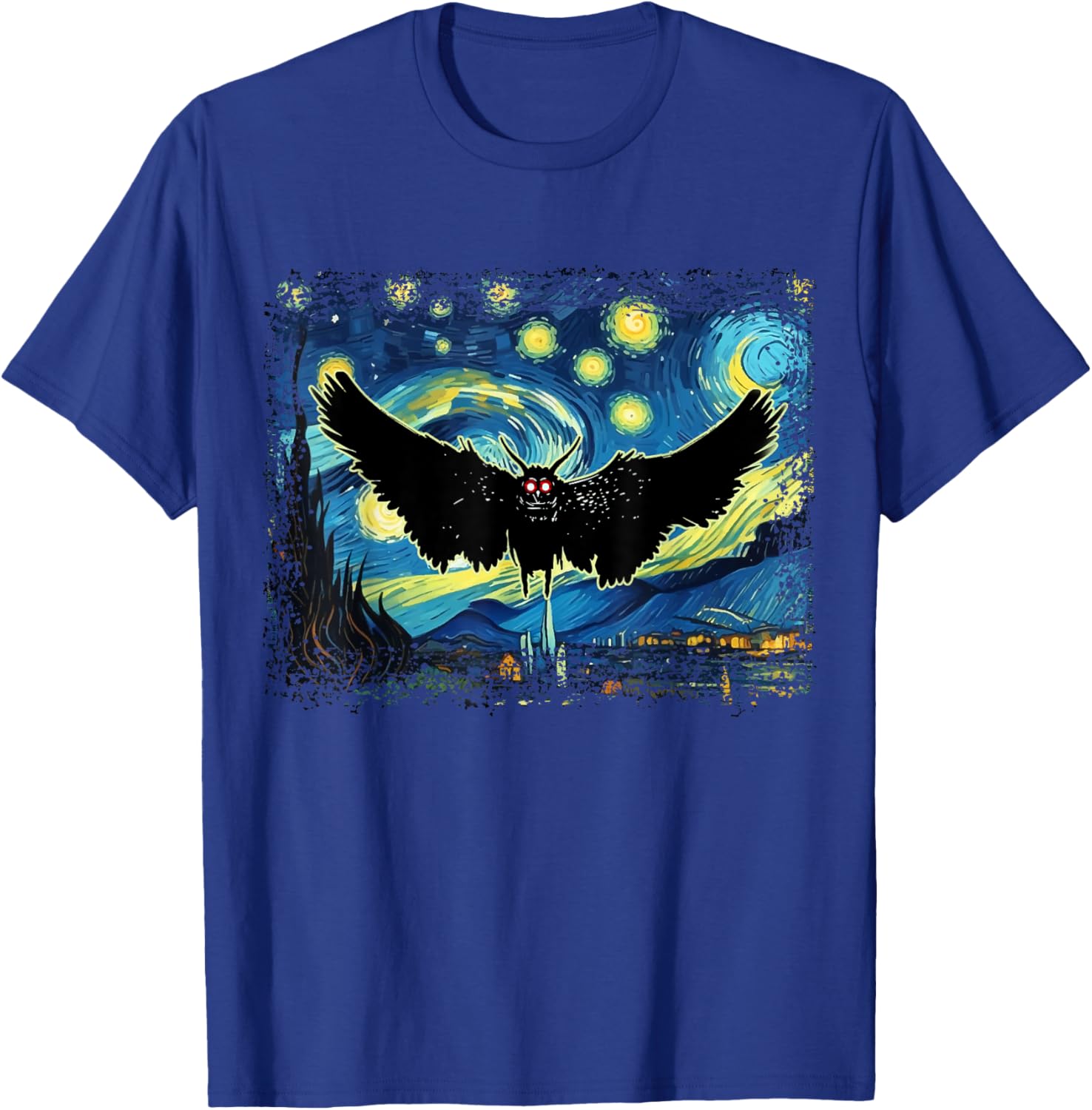 Mothman Starry Night T-Shirt for Unique Style and Comfort - 14