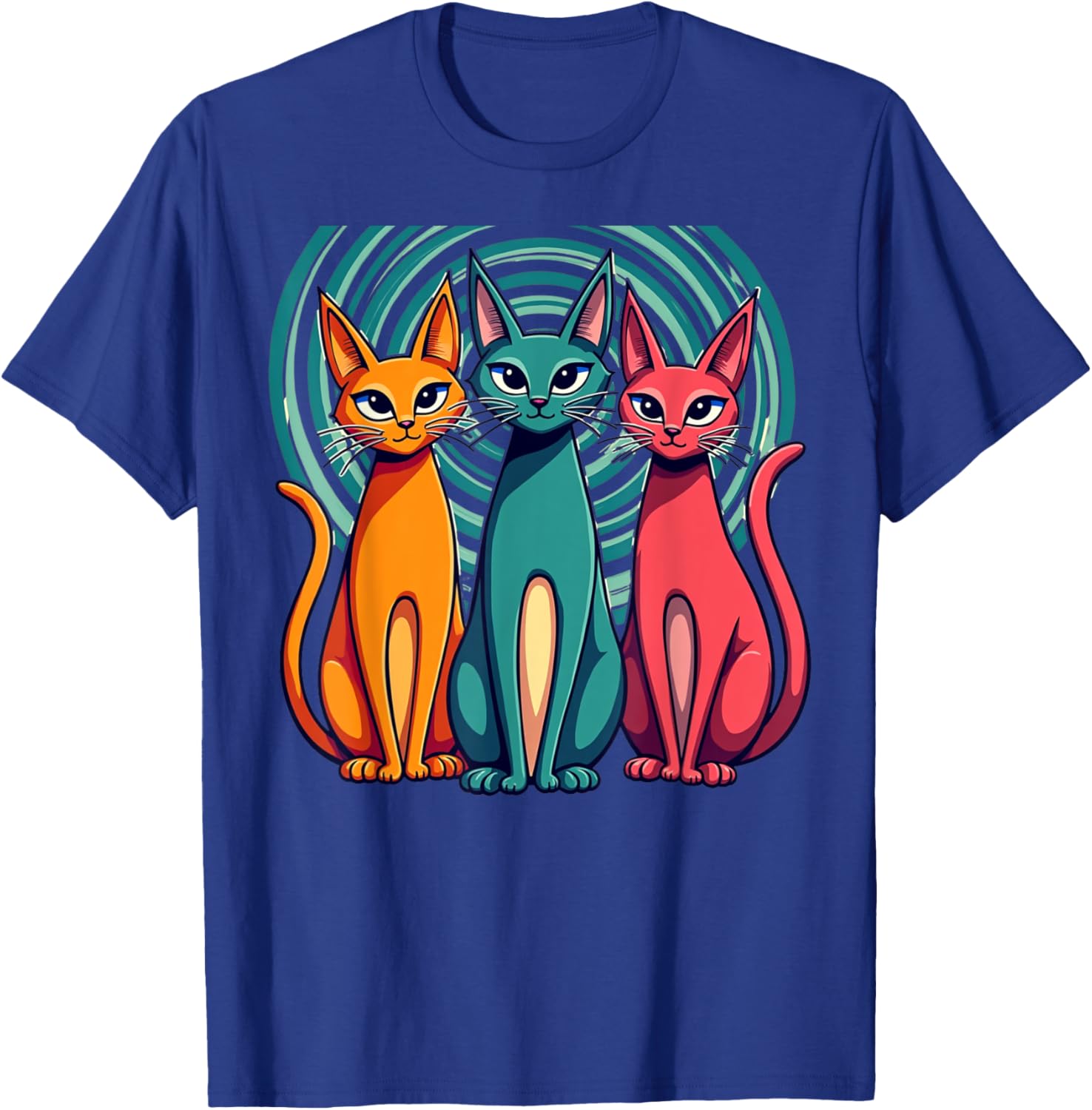 Vintage Retro Mid-Century Modern Cats T-Shirt 50s 60s Style Fashion - 6