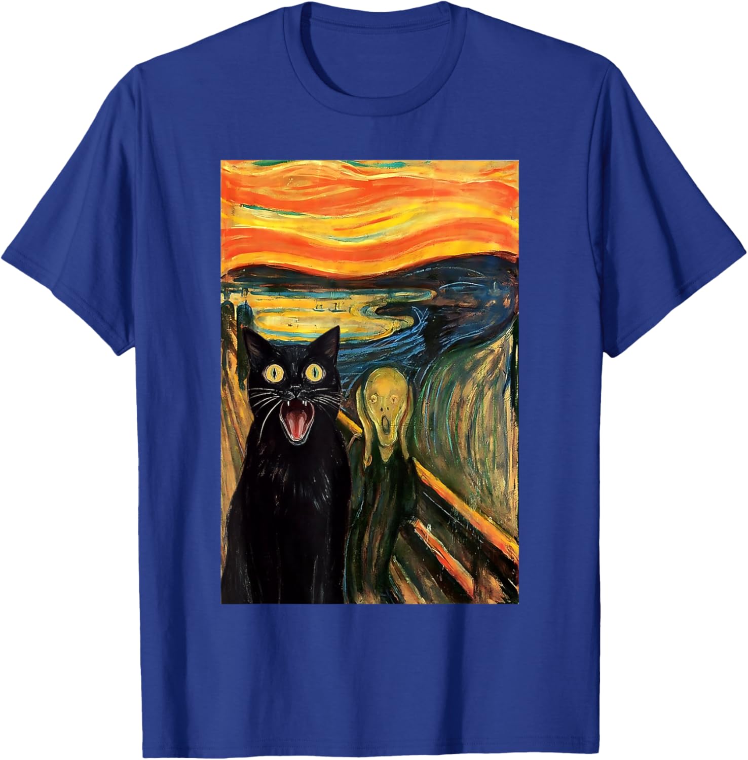 Funny Black Cat Scream Parody T-Shirt for Cat Lovers and Fans - 11