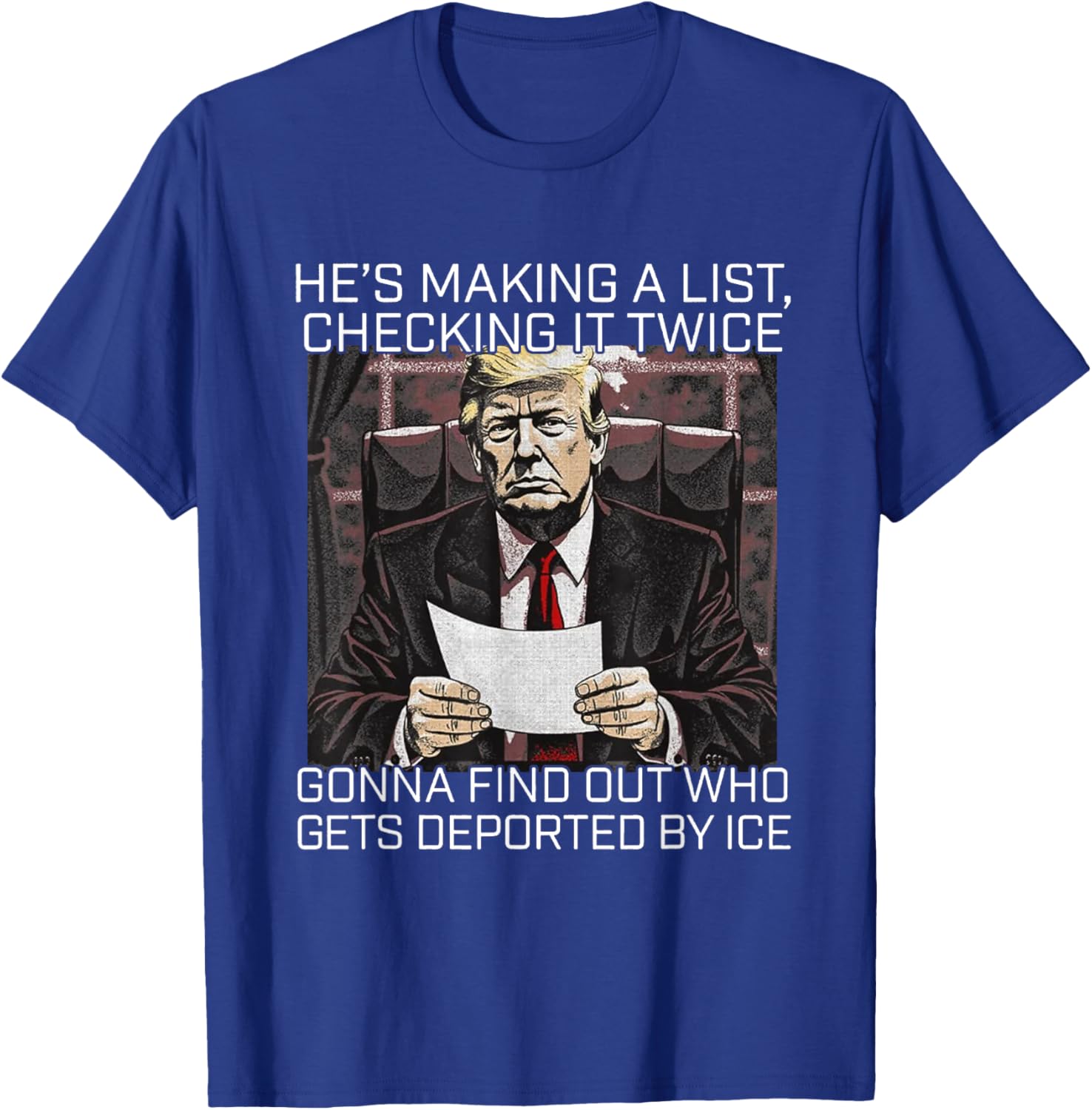He's Making A List Checking It Twice T-Shirt for Christmas Cheer - 18
