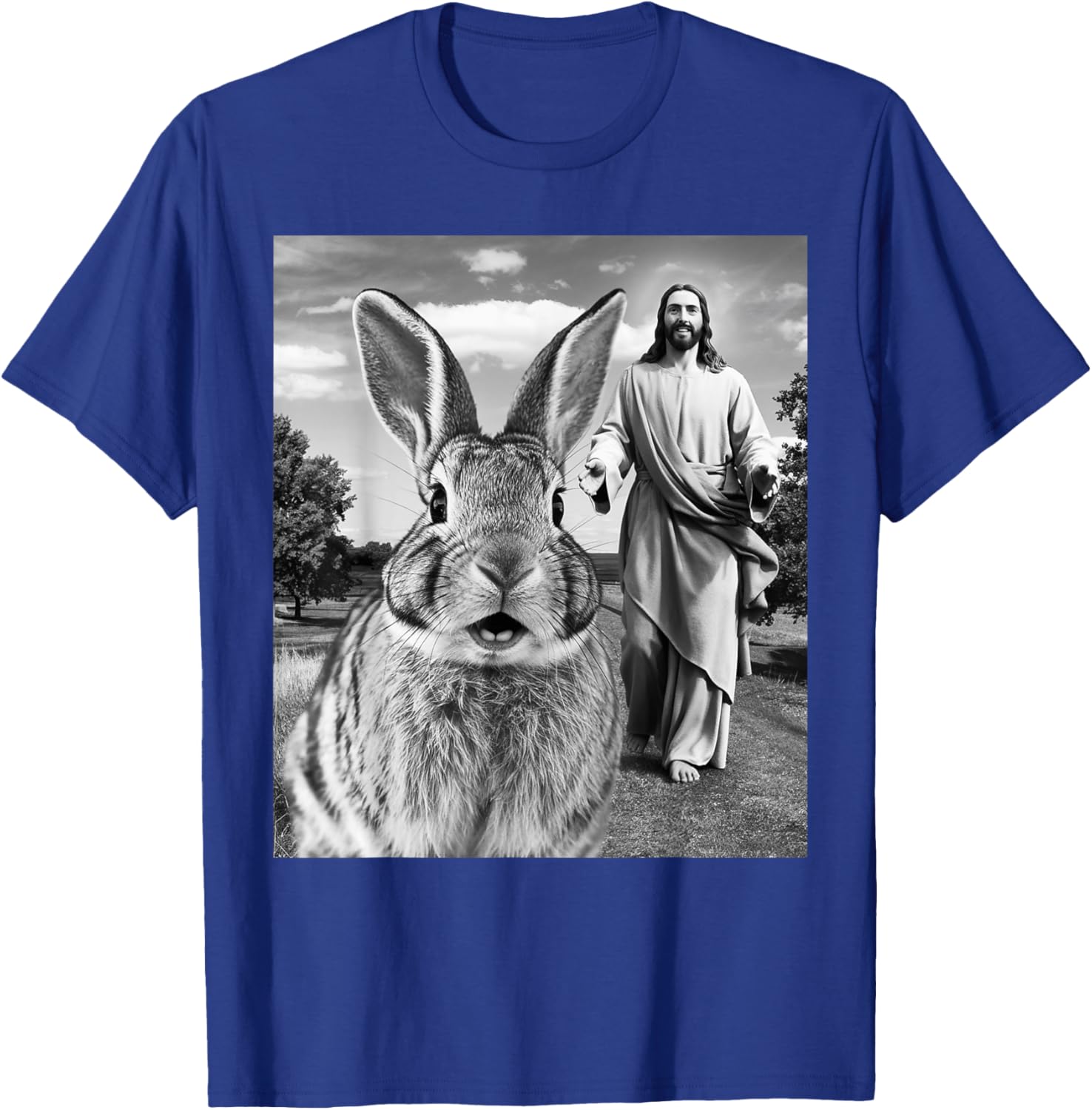 Happy Easter Bunny Selfie T-Shirt for Men Women Kids Fun Christian Style - 9