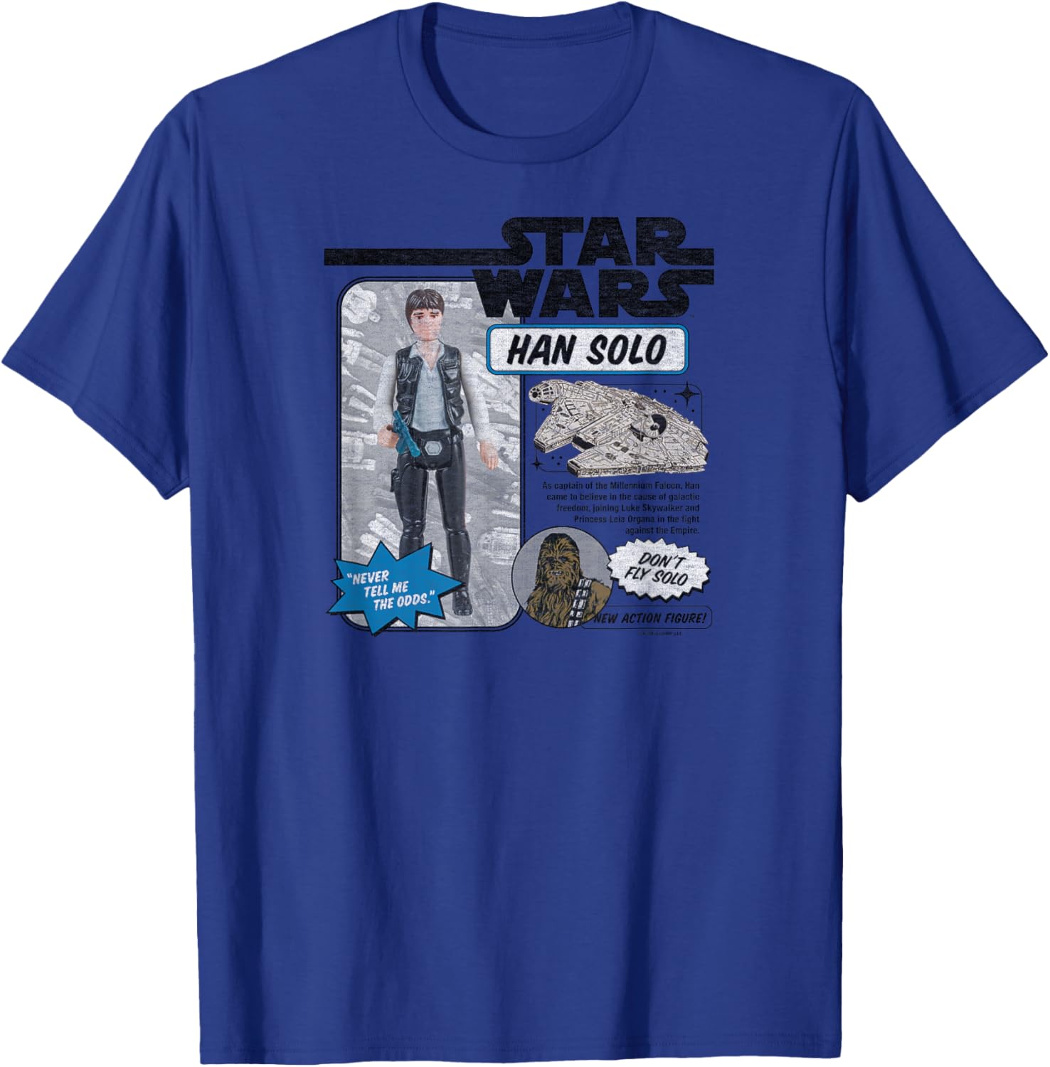 Han Solo Action Figure T-Shirt for Star Wars Fans - Stylish and Fun Apparel - 3