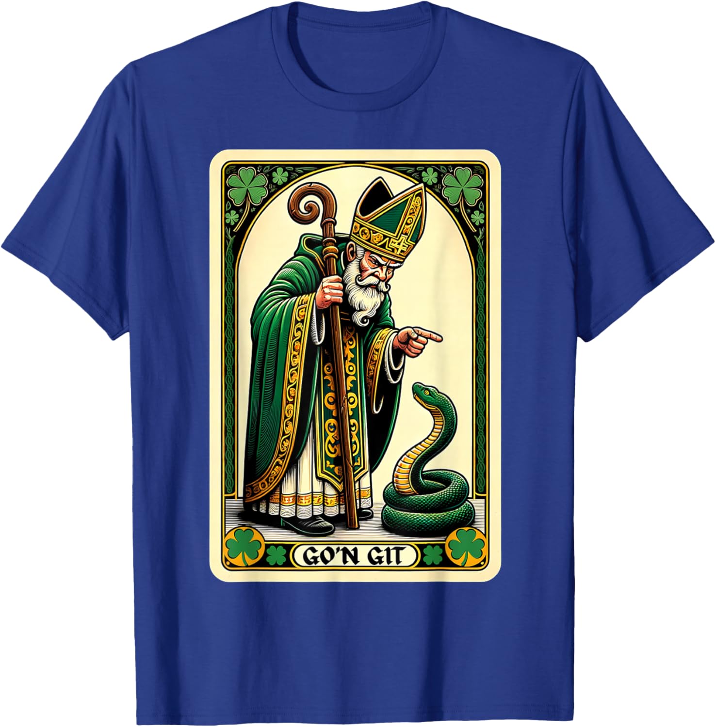 Funny St Patricks Day Tarot Card Go'n Git T-Shirt for Festive Fun - 24
