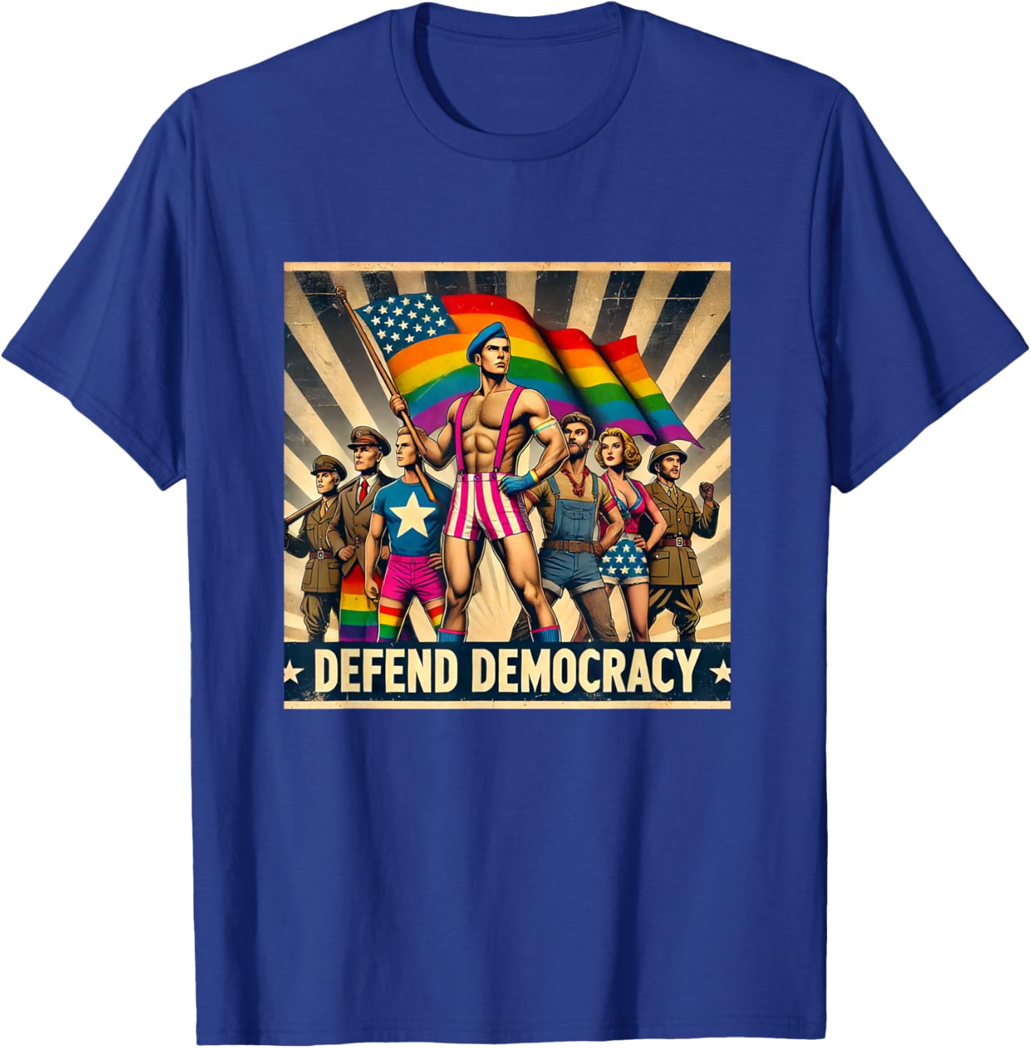 LGBTQ Defend Democracy T-Shirt - Bold Statement Tee for Allies and Activists - 5