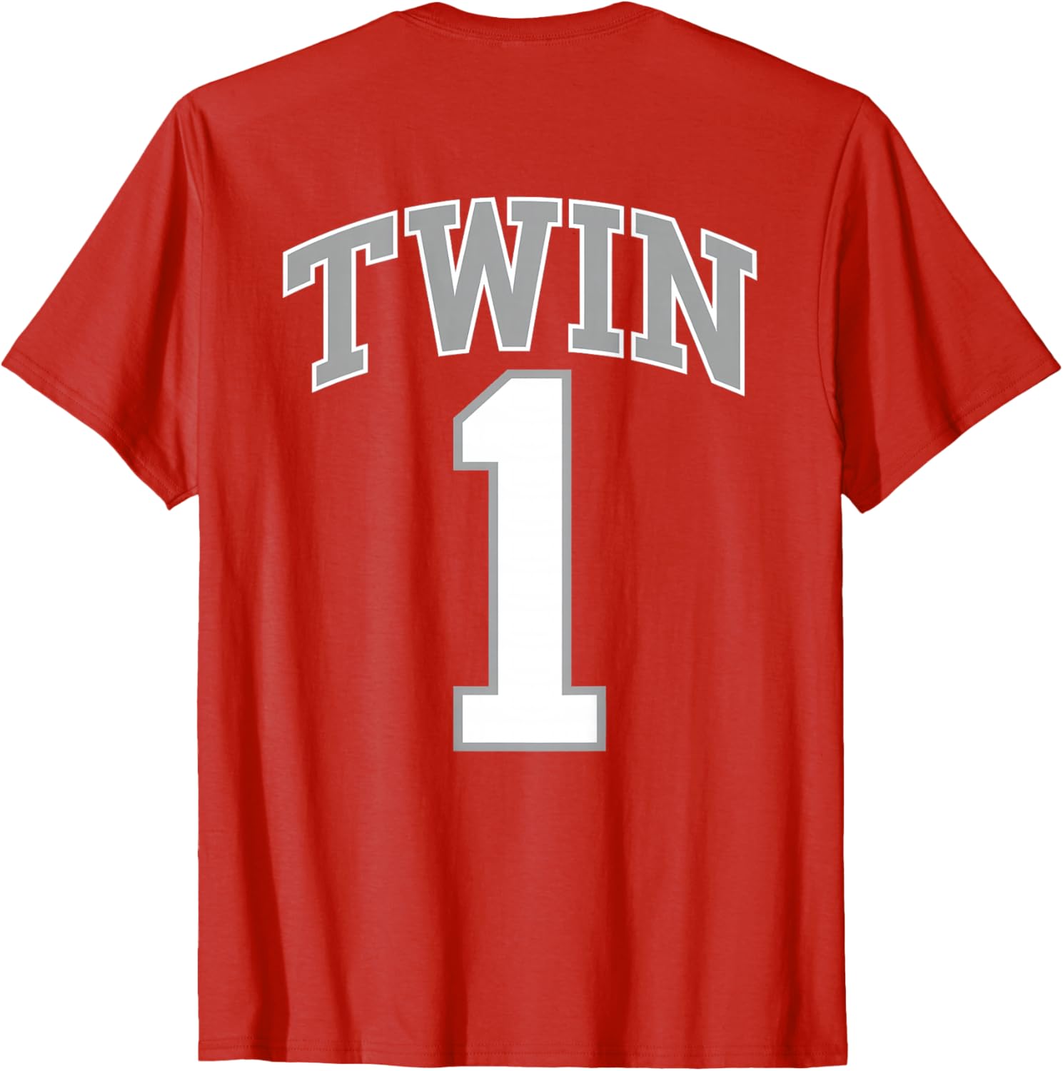 Matching TWIN 1 and TWIN 2 Funny Jersey T-Shirts for Adults and Kids - 14
