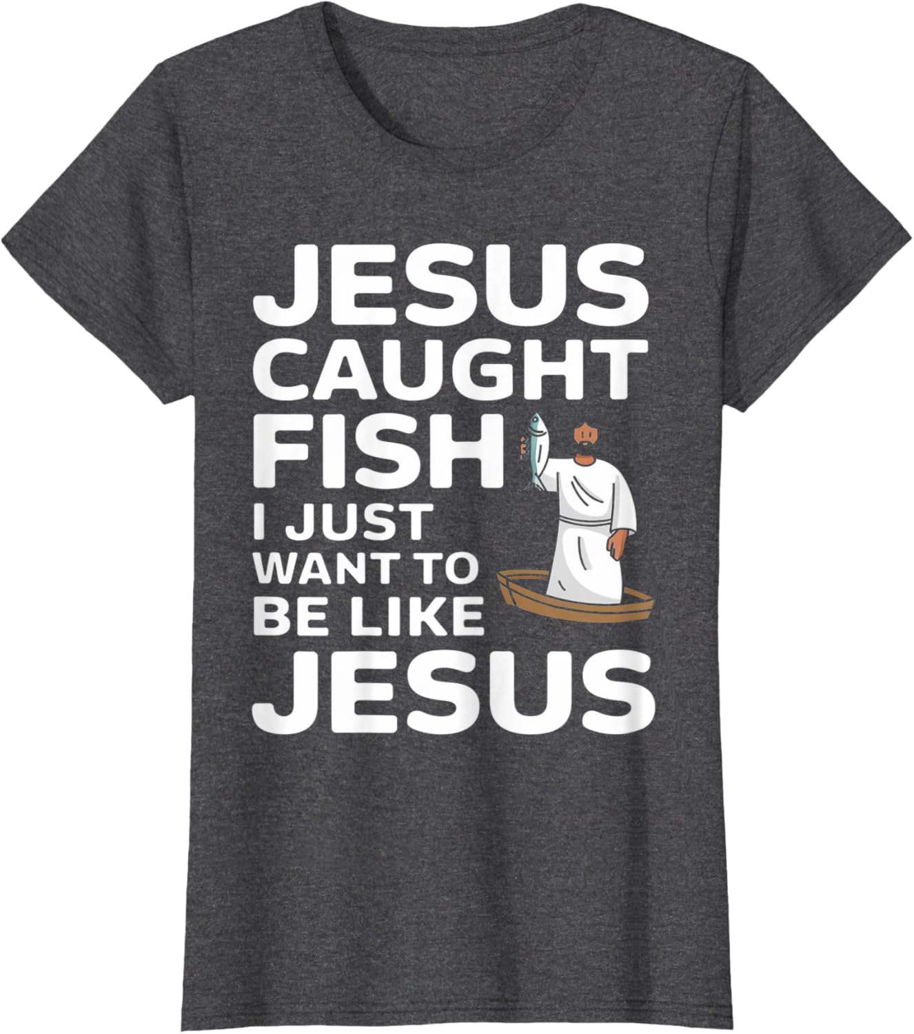 Jesus Fishing Design T-Shirt for Faithful Anglers - Catch the Spirit! - 2