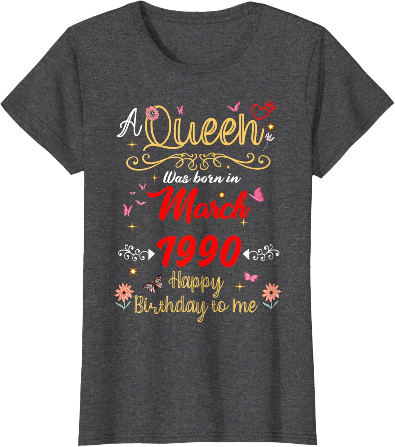 March Birthday Queen T-Shirt Since 1990 for March Girls - 13