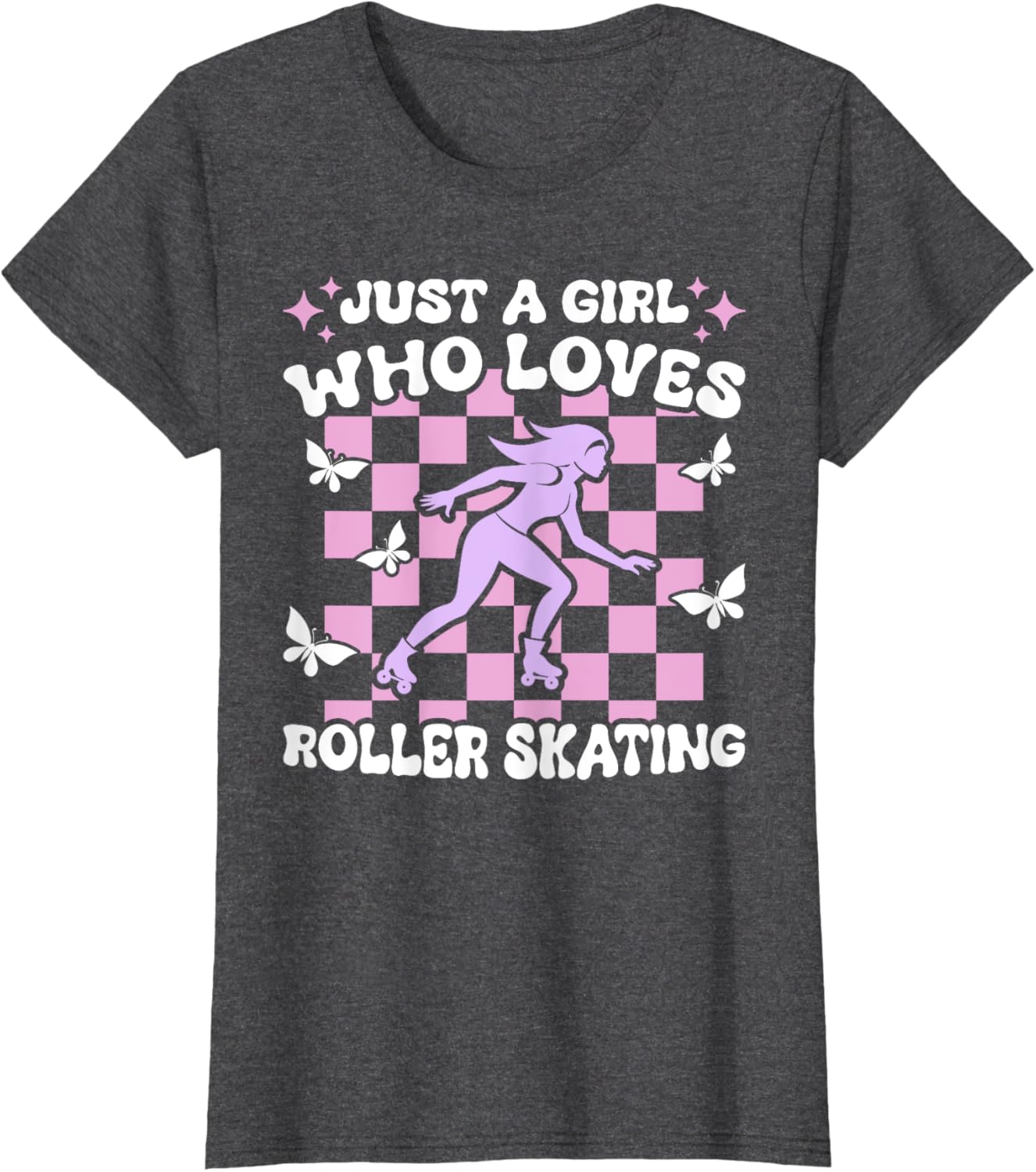 Just A Girl Who Loves Roller Skating Cute T-Shirt for Girls - 16
