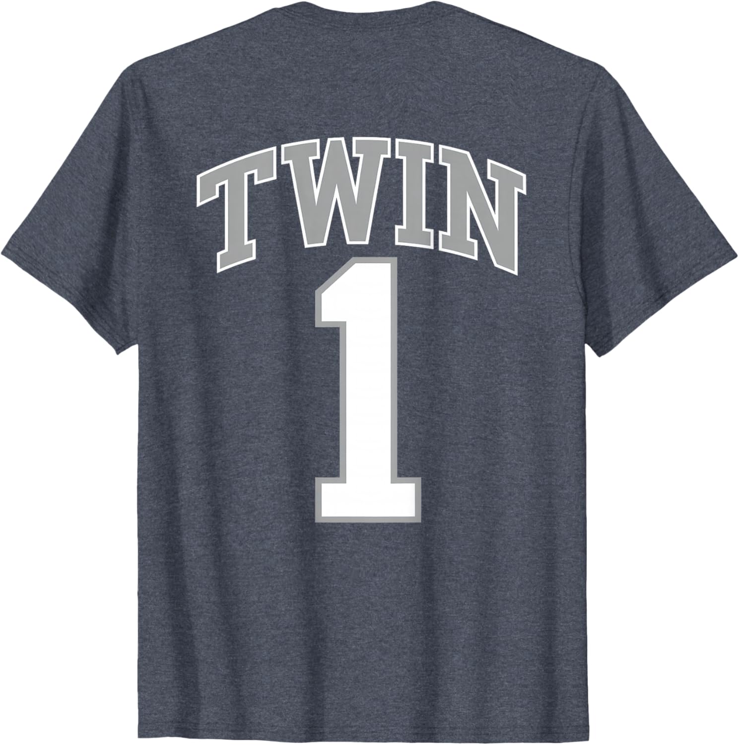 Matching TWIN 1 and TWIN 2 Funny Jersey T-Shirts for Adults and Kids - 17