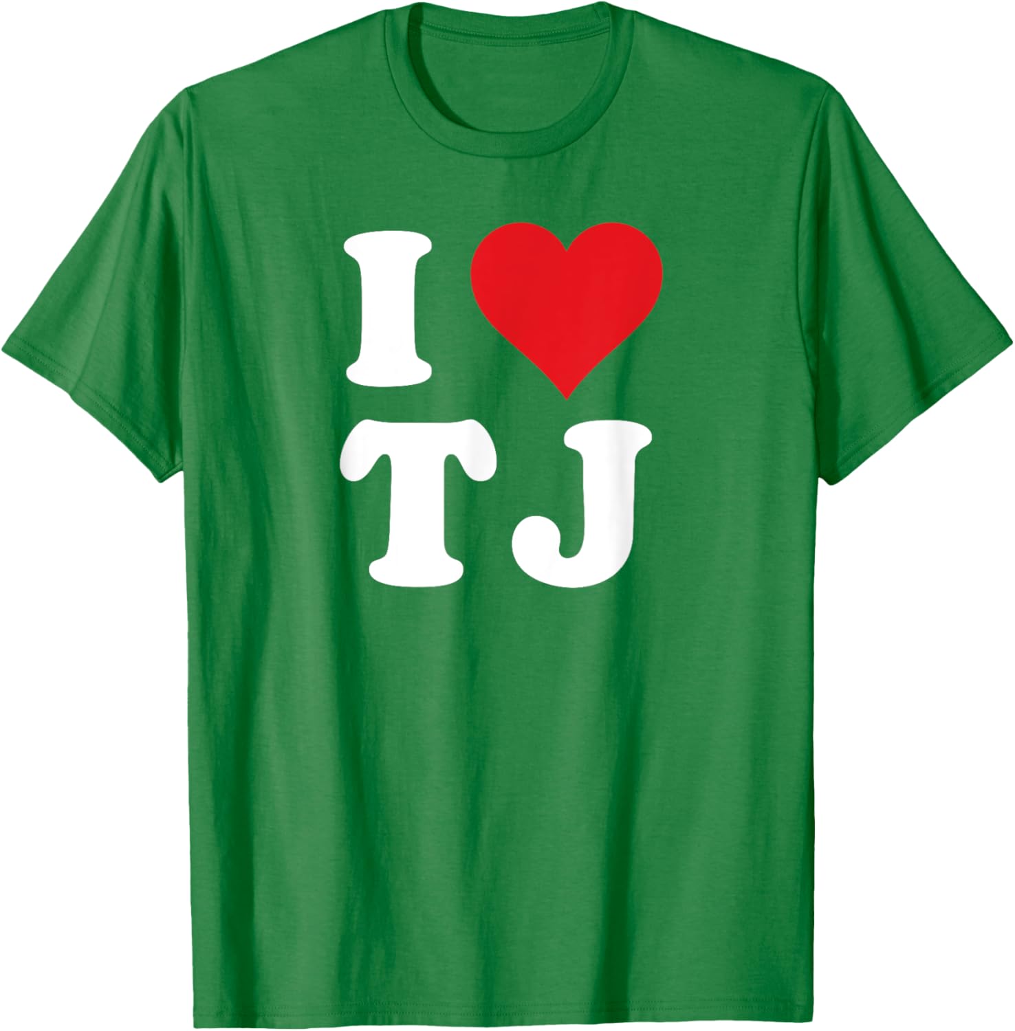 I Love TJ Initials T-Shirt Cute Heart Design for T J Fans - 4