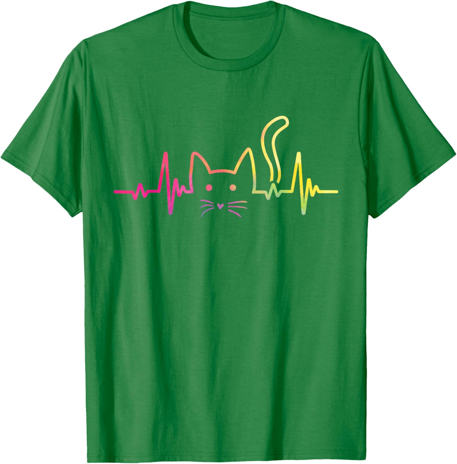 Heartbeat Cat Lover Paws T-Shirt for Men, Women, Girls, and Kids - 4