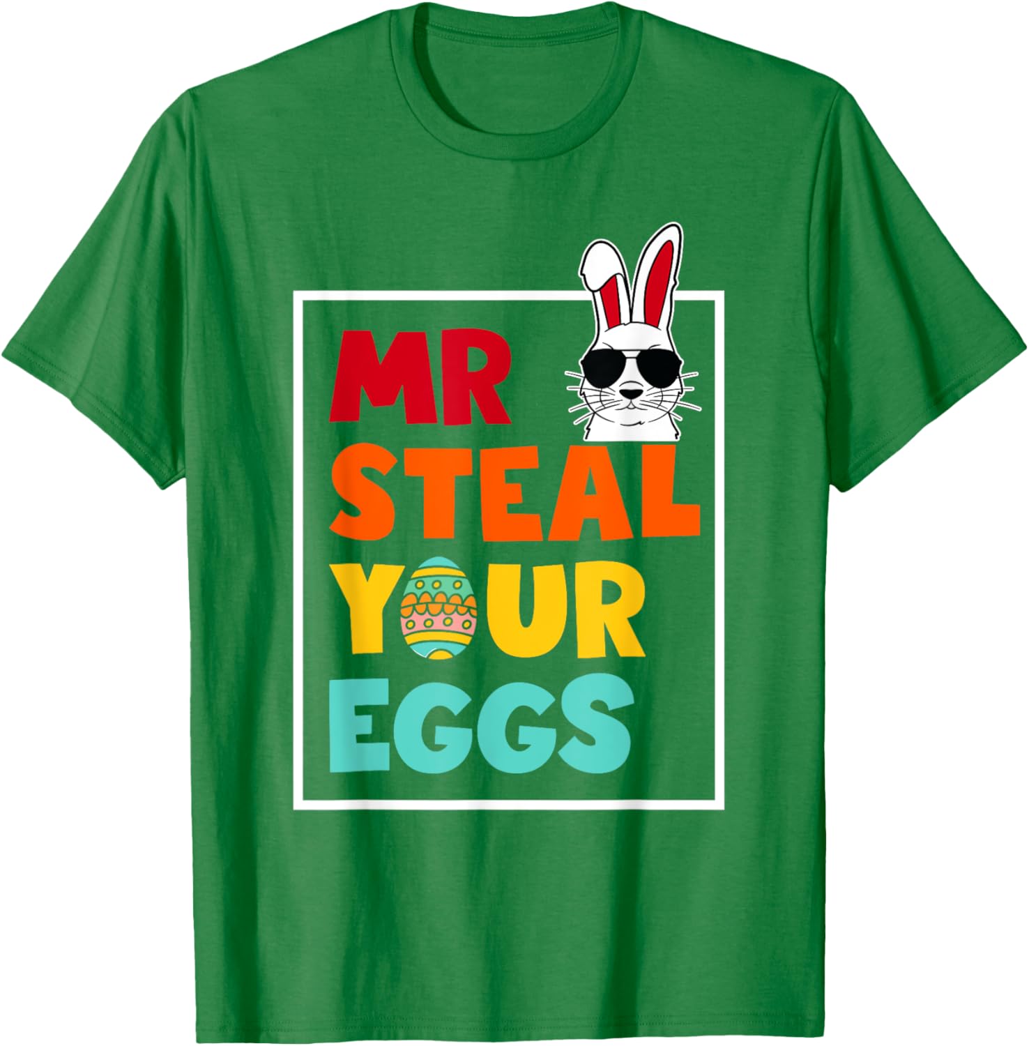 Funny Mr Steal Your Eggs Bunny T-Shirt for Toddlers - Easter Spring Style - 2