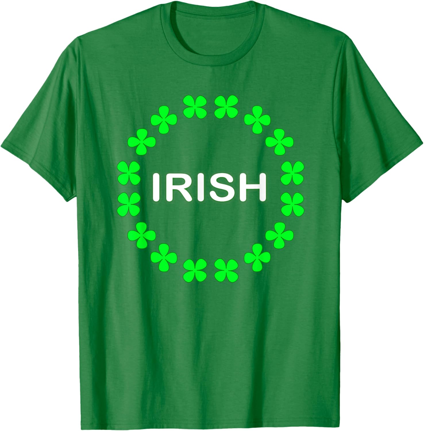 Irish Clover Circle St Patrick's Day T-Shirt for Festive Celebrations - 10