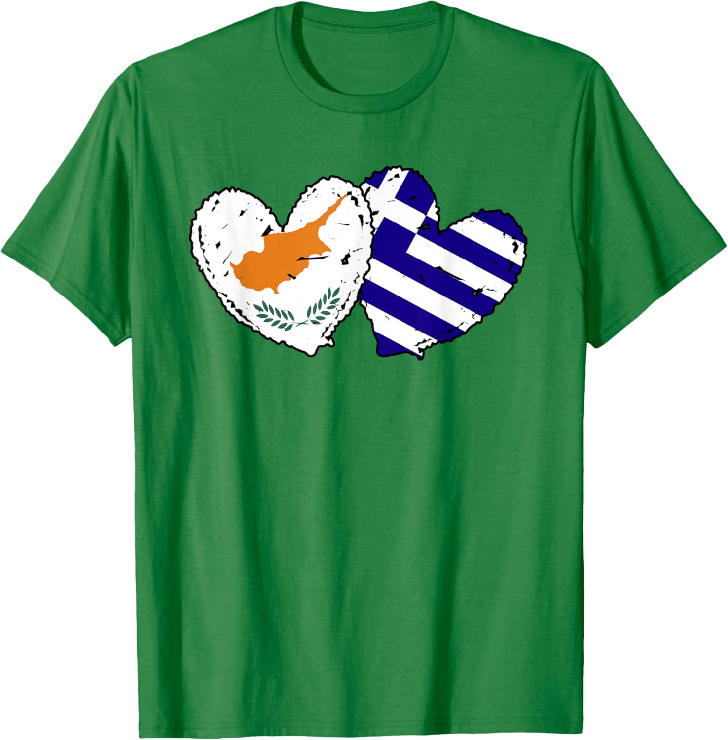 Cyprus Greece Heart Flag T-Shirt for Cypriot Greek Ancestry Lovers - 7