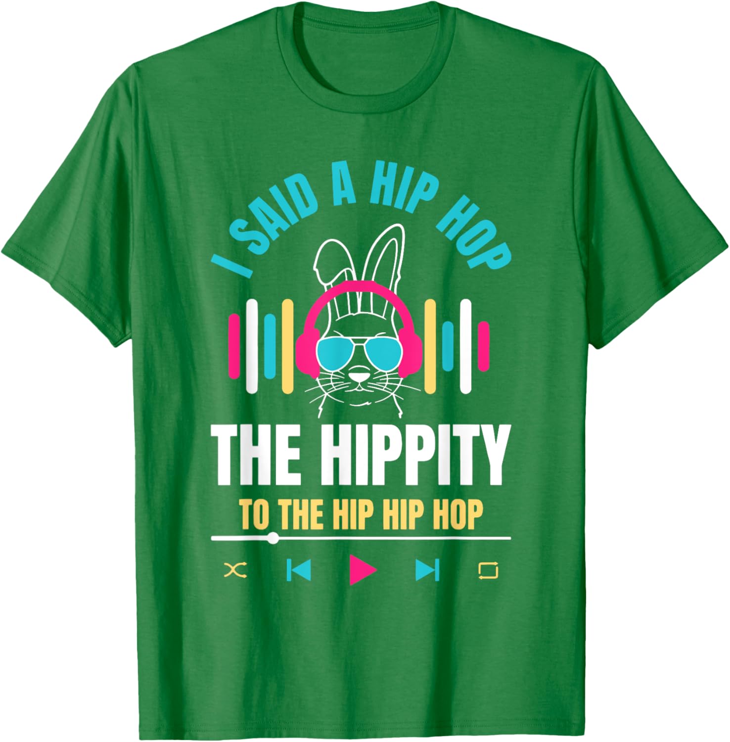 Funny Hip Hop Bunny Easter T-Shirt for Kids and Adults – Cute Spring Tee - 2