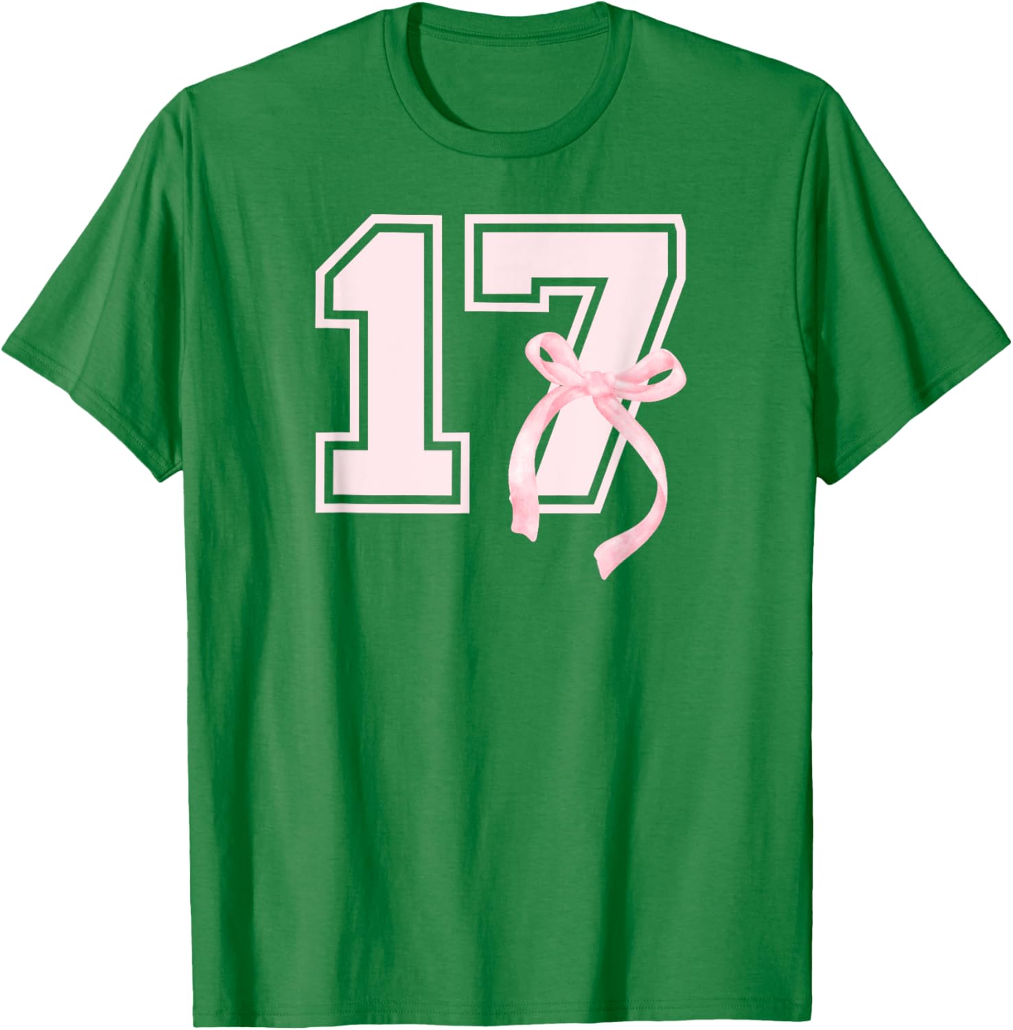 17th Birthday Bow T-Shirt for Stylish Seventeen Year Old Girls - 4