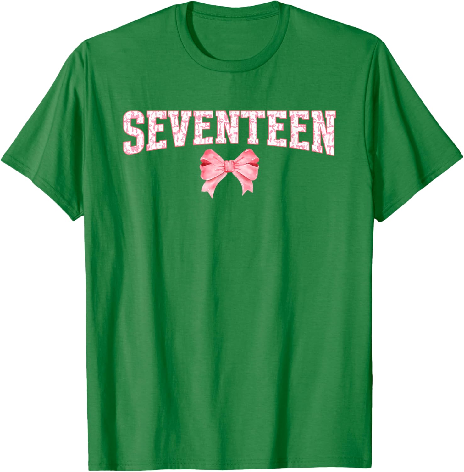 17th Birthday Coquette Bow T-Shirt for Stylish Seventeen Year Olds - 17