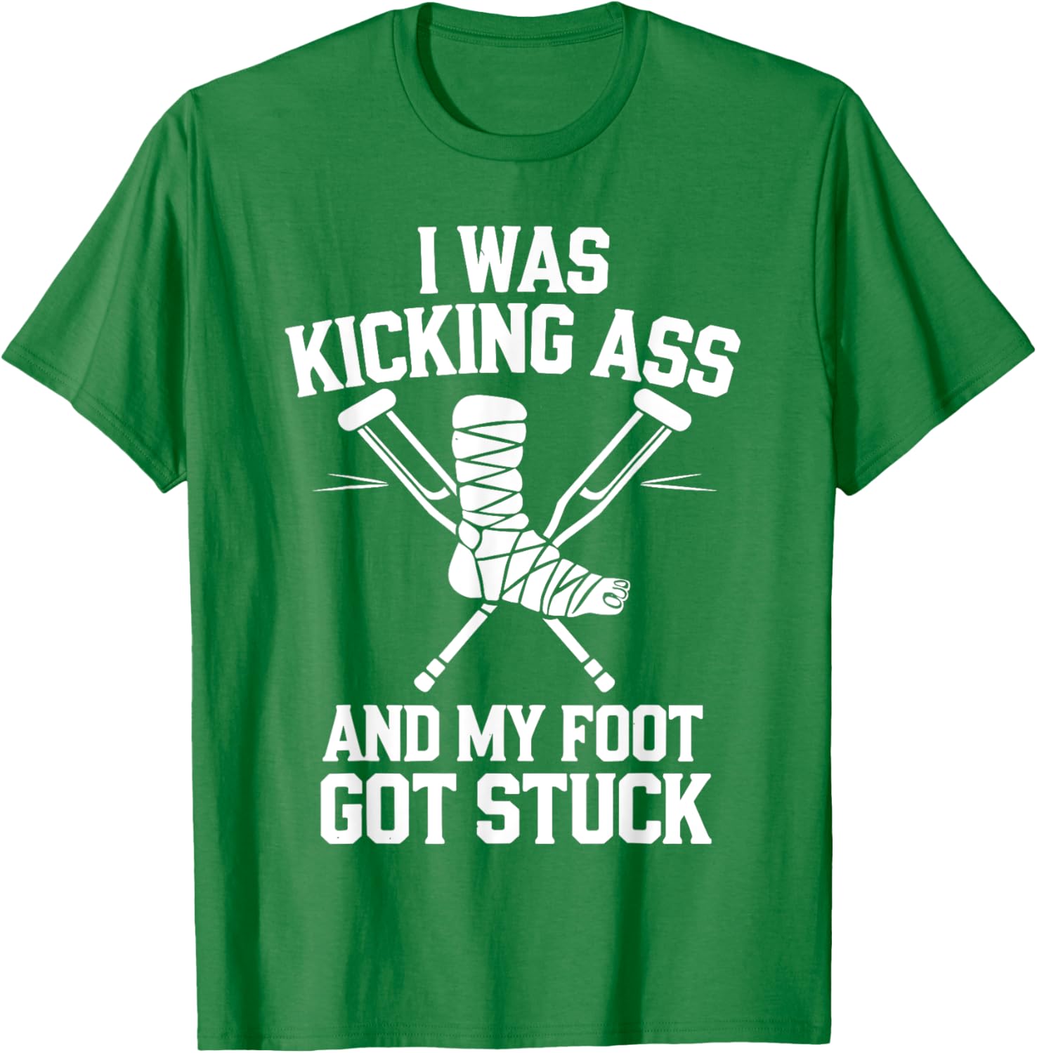 Funny Broken Leg Art T-Shirt for Men, Women, and Kids Surgery Recovery - 9