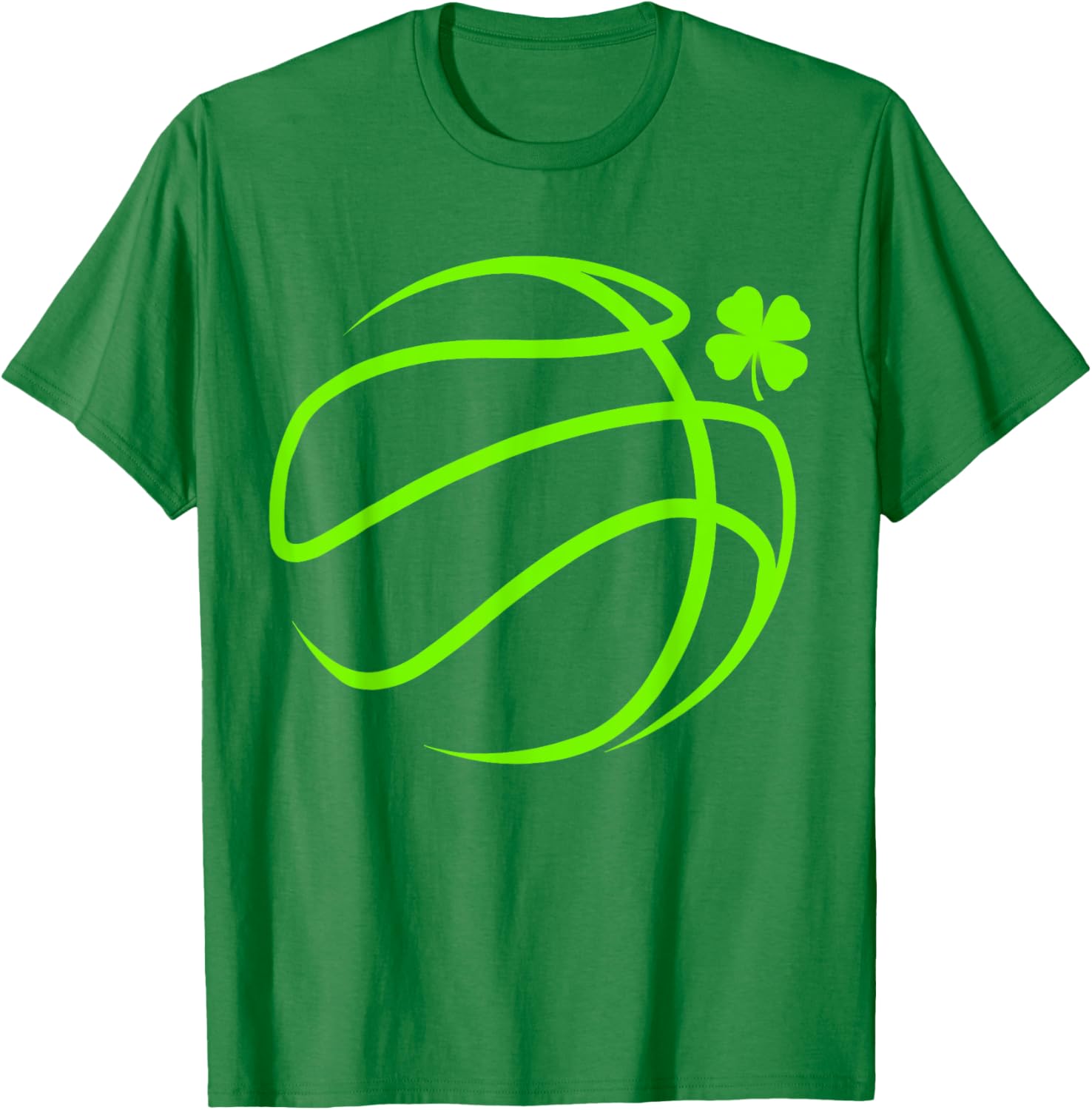 Lucky Clover Basketball T-Shirt for St Patrick's Day Fun and Style - 16