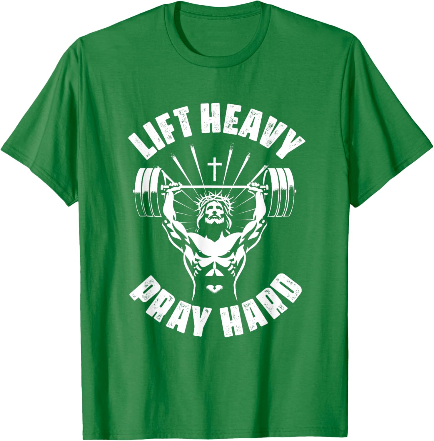 Lift Heavy Pray Hard Christian Bodybuilding T-Shirt for Gym Lovers - 6