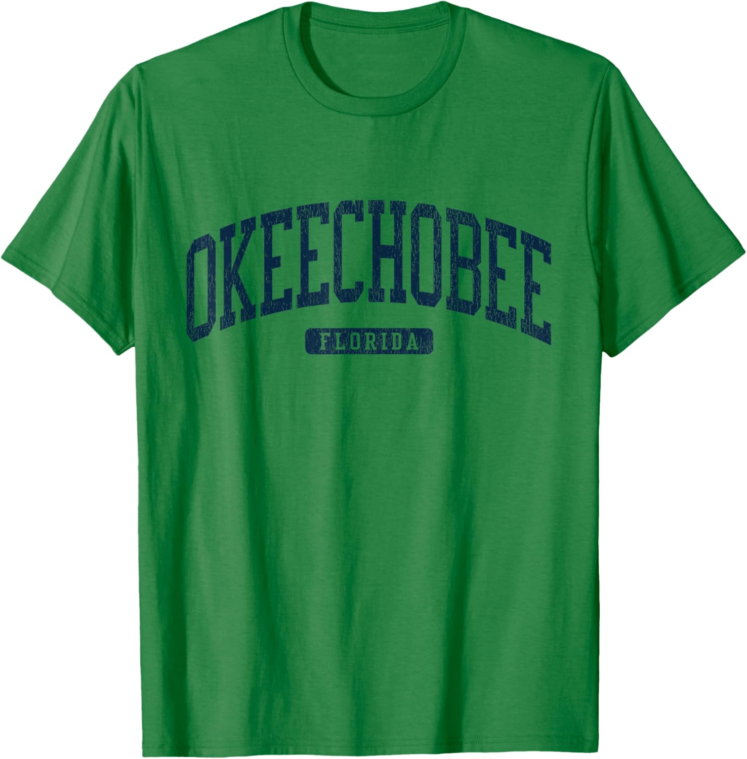 Okeechobee Florida College Style Blue T-Shirt for Students and Fans - 1