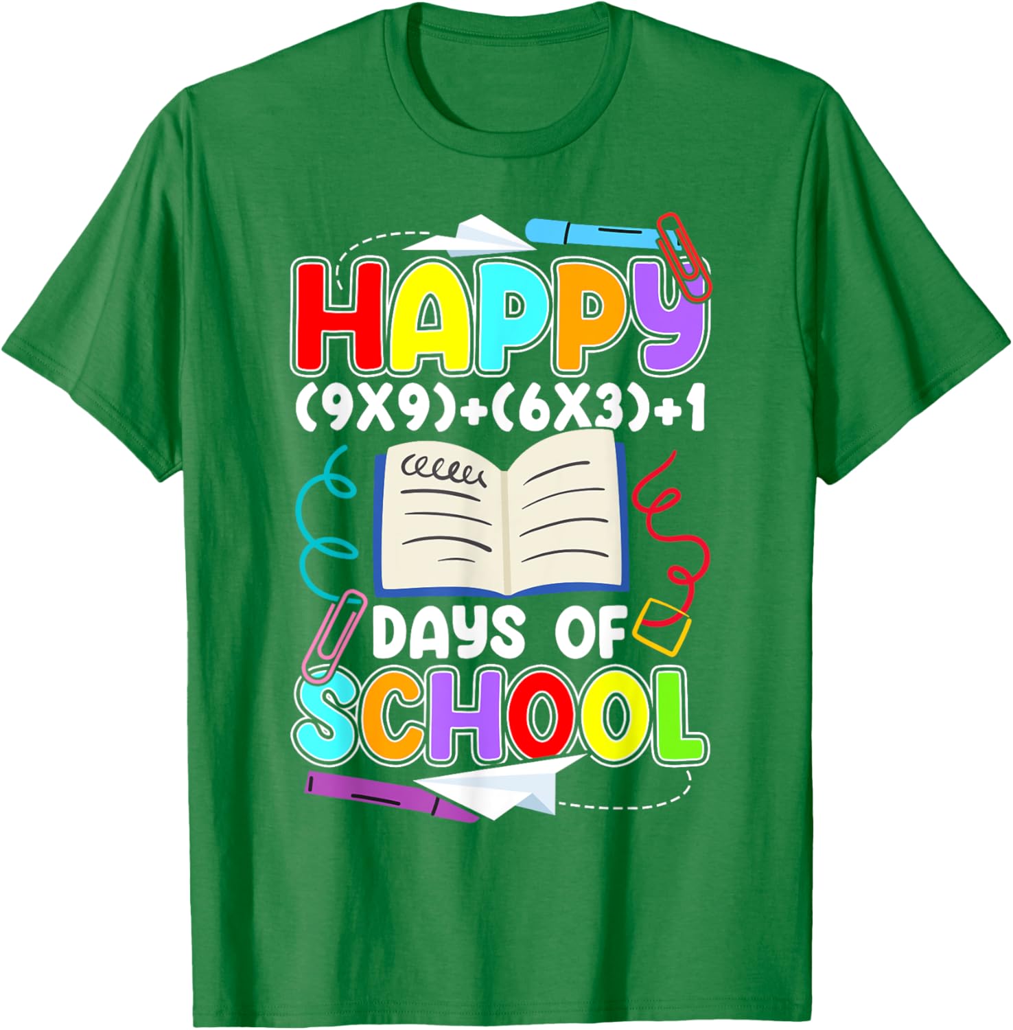 Happy 100 Days of School Math T-Shirt for Kids Celebrating 100th Day - 12