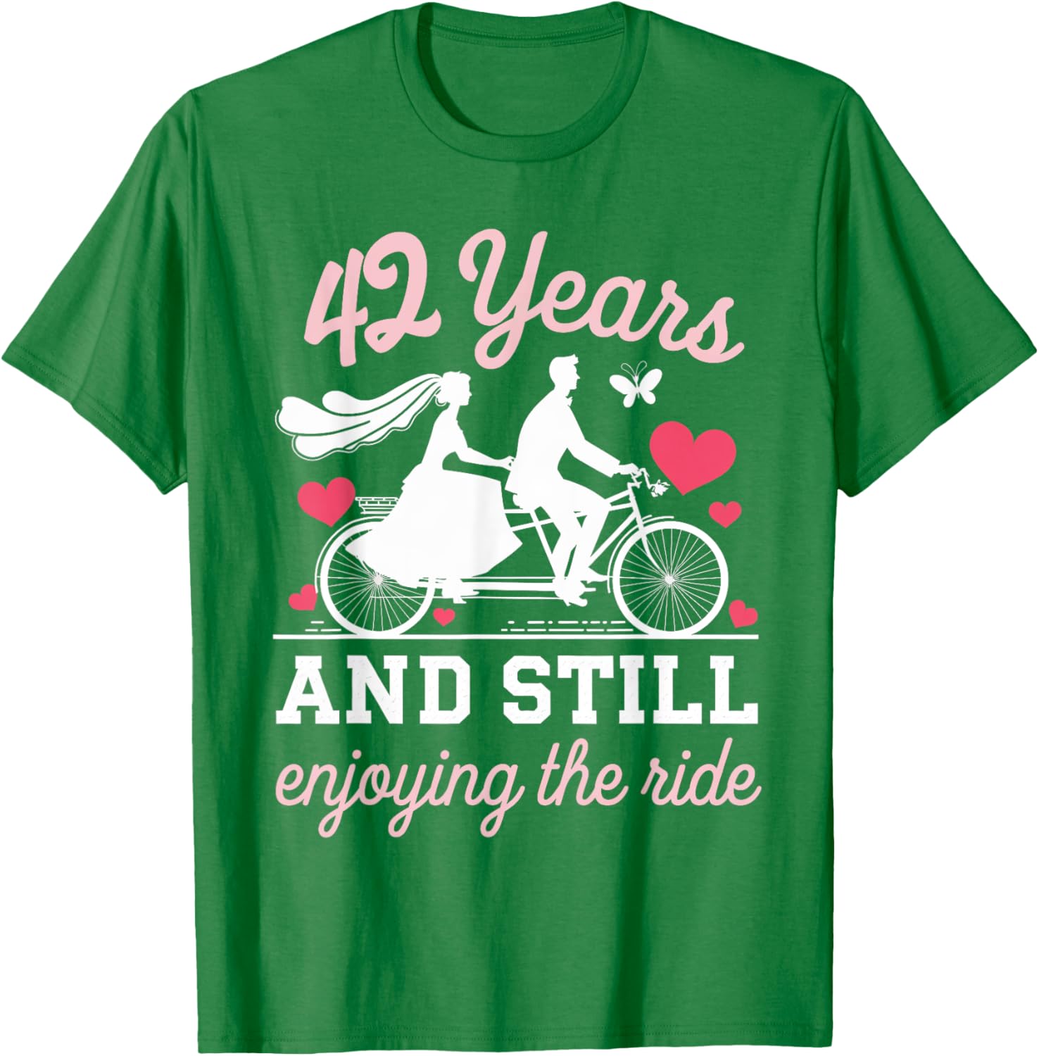 42nd Wedding Anniversary T-Shirt Enjoy the Ride 42 Years of Love - 4