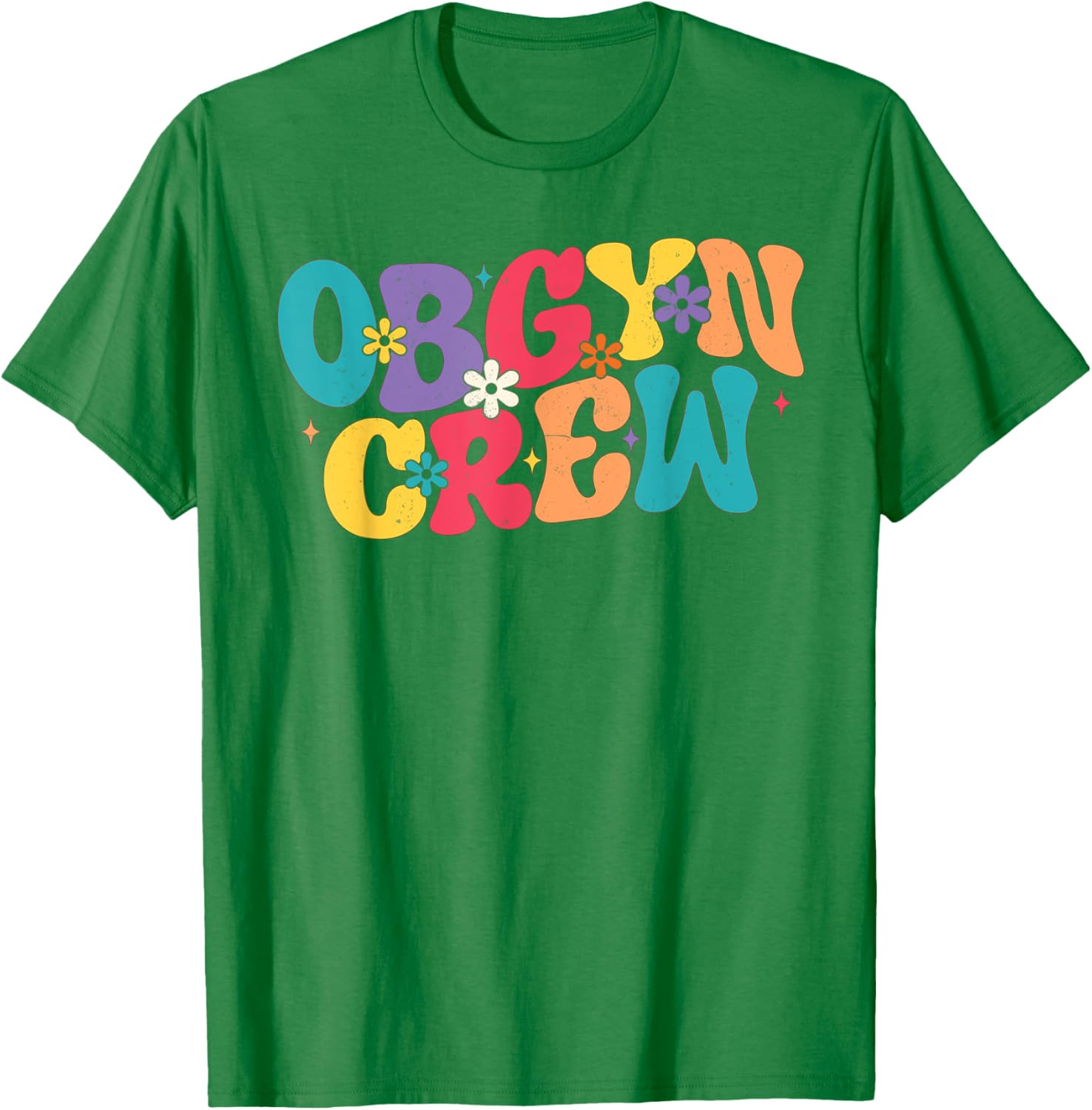 Retro Groovy OB-GYN Crew Nurse T-Shirt for Obstetrician Gynecologist - 5