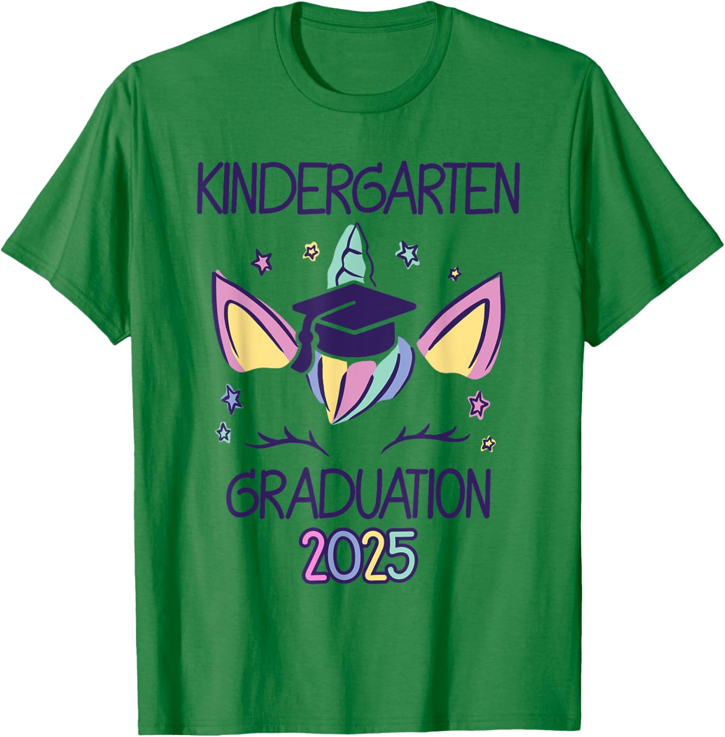 Adorable Unicorn Kindergarten Graduation 2025 T-Shirt for Kids - 7