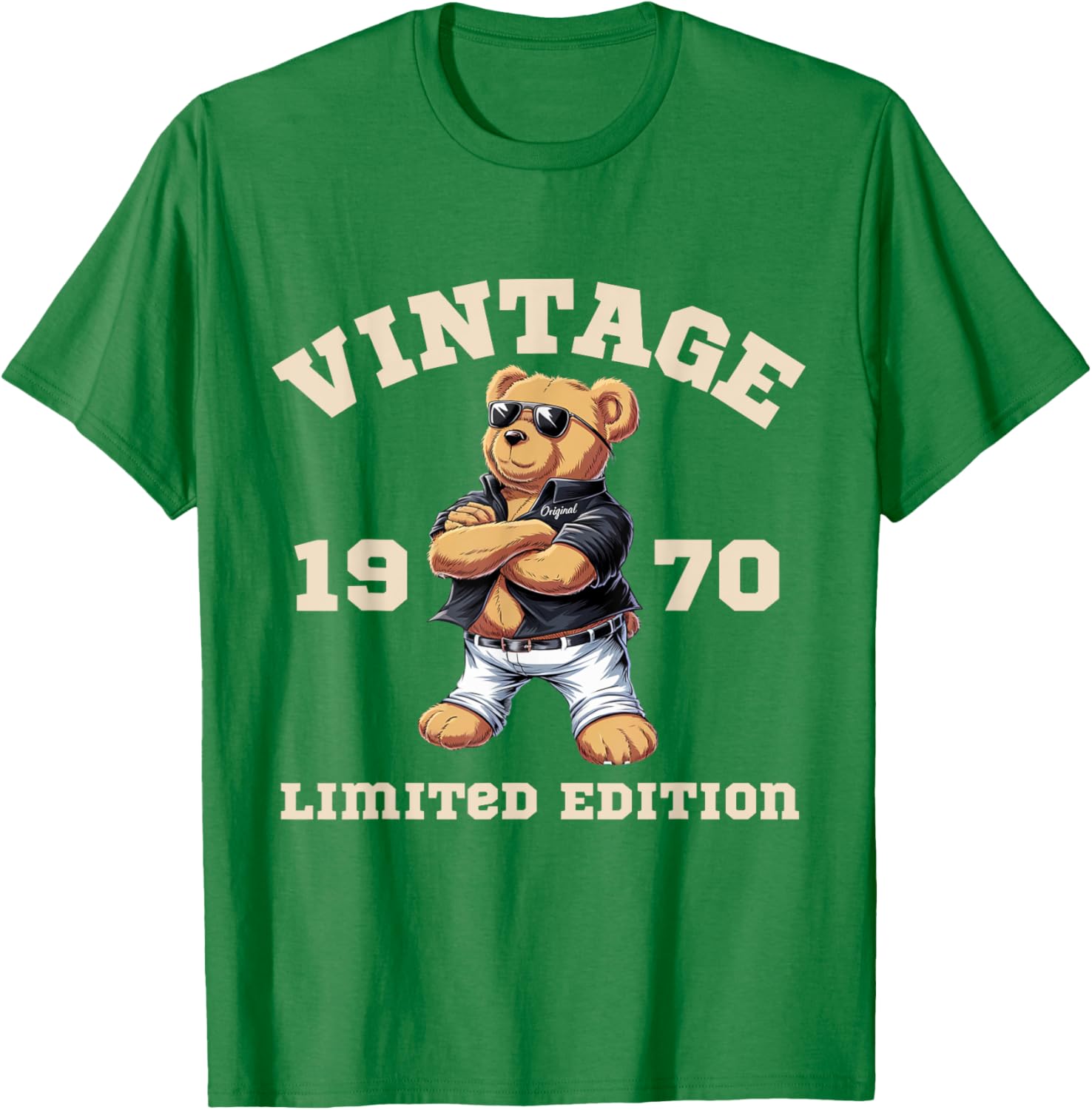 Mens Vintage 55th Birthday Teddy Bear T-Shirt for 1970 Born Lovers - 11
