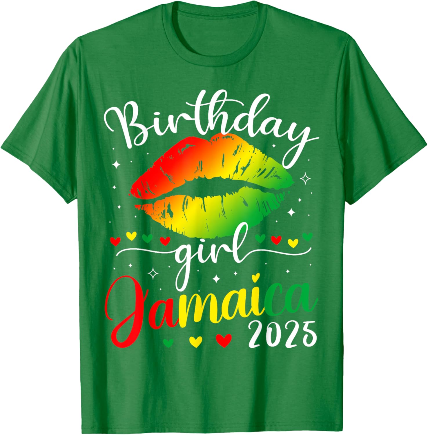 Jamaica 2025 Birthday Squad T-Shirt for Girls Fun Party Trip Outfit - 10