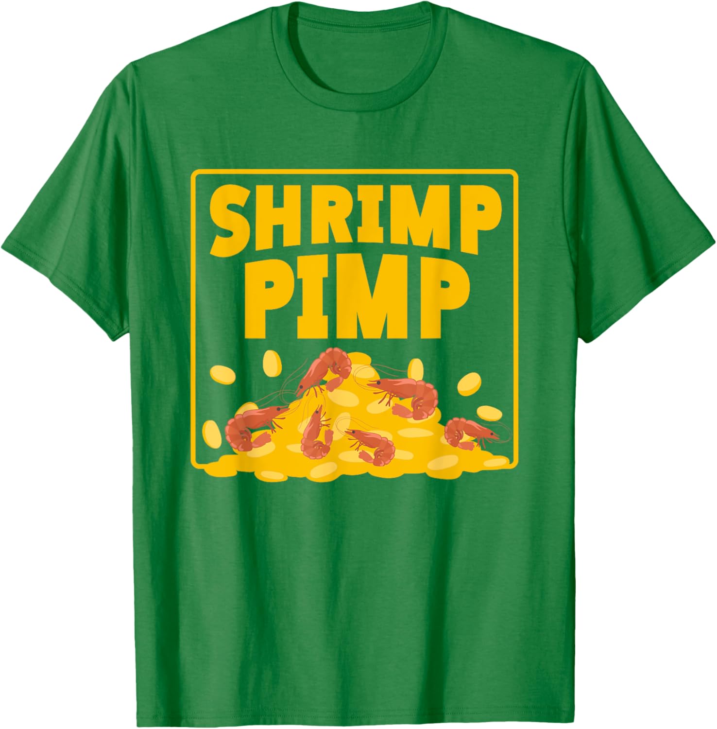 Shrimp Pimp Money Fun Illustration T-Shirt for Seafood Lovers - 1