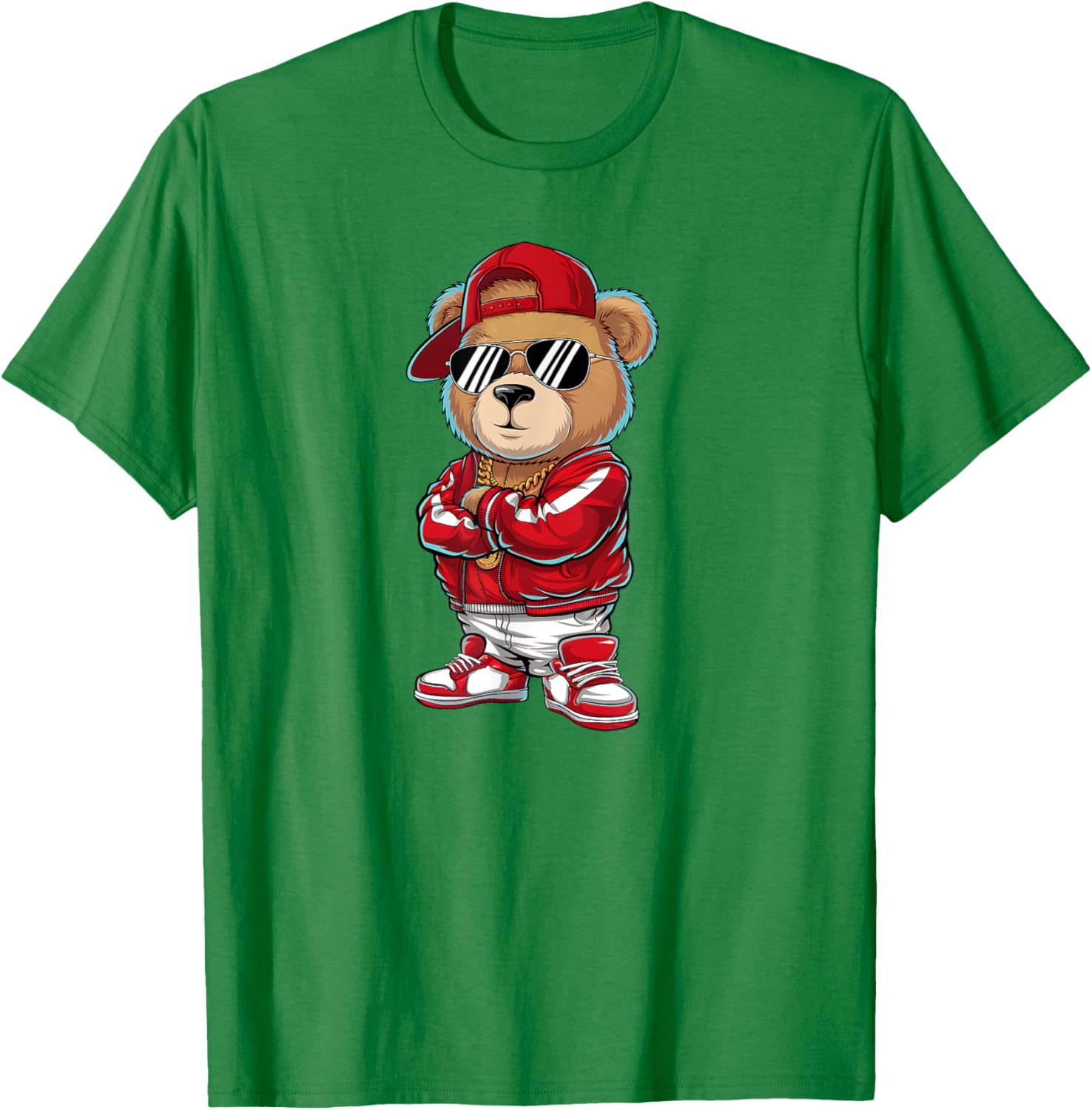 Funny Hip Hop Teddy Bear 90s Graffiti Art T-Shirt for Rap Lovers - 18