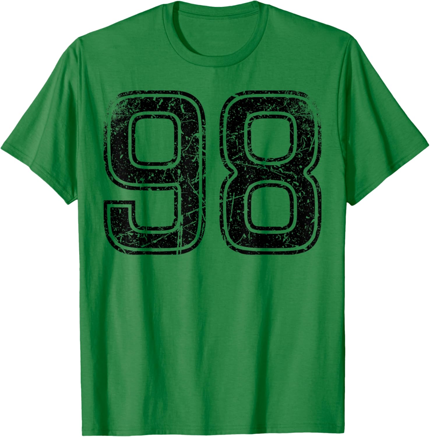 Vintage Black Sport T-Shirt with Number 98 for Classic Athletic Style - 1