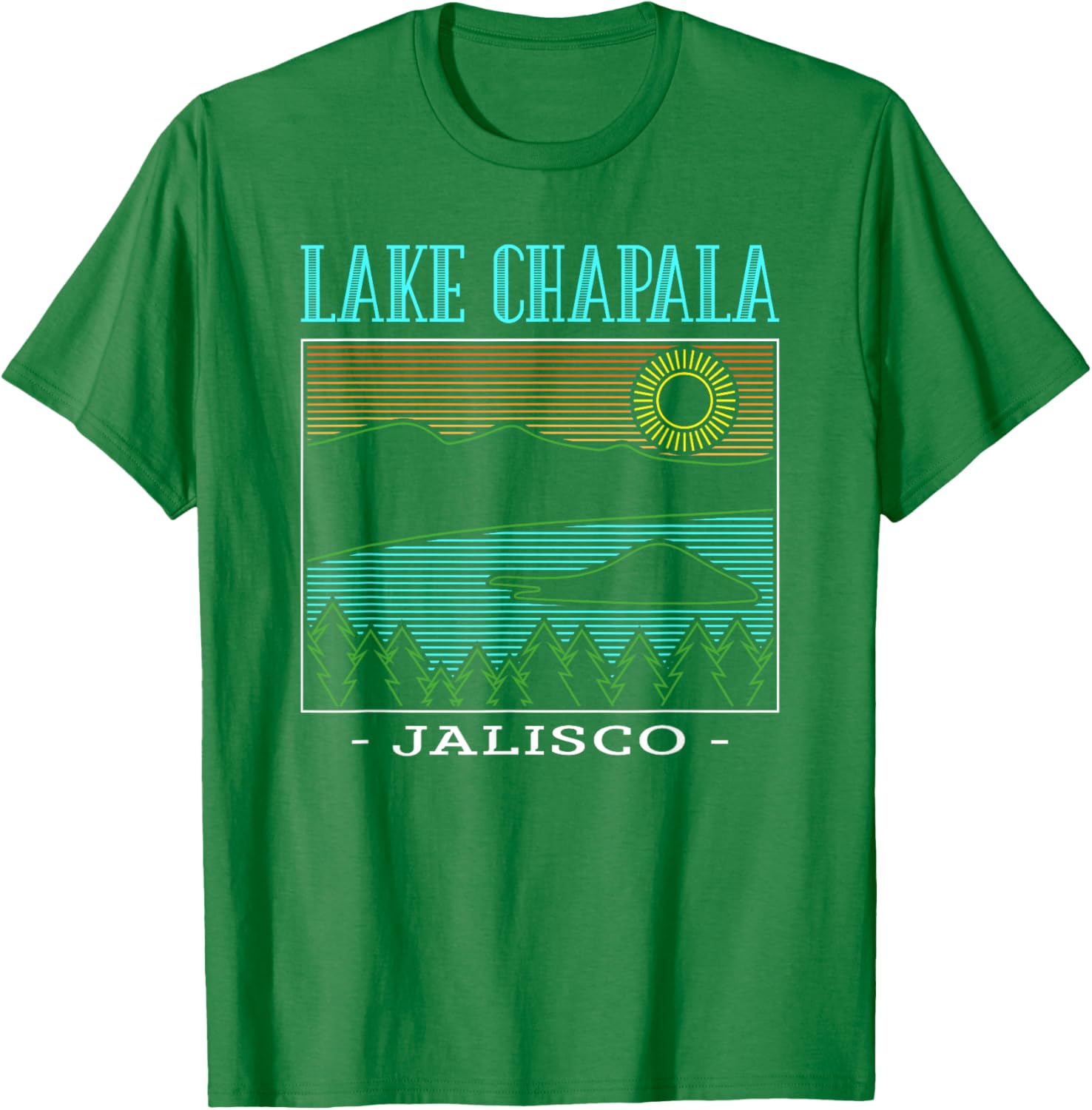 Lake Chapala Jalisco Mountains Vintage T-Shirt for Outdoor Lovers - 14