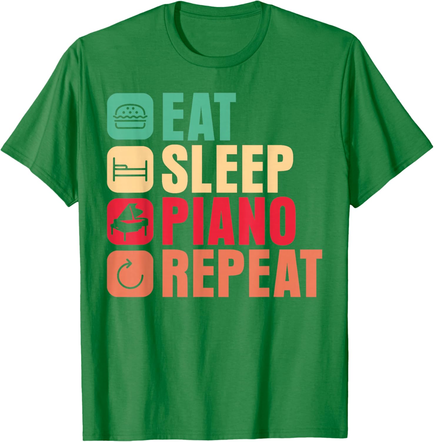 Piano Teacher Eat Sleep Repeat T-Shirt for Music Lovers and Pianists - 16