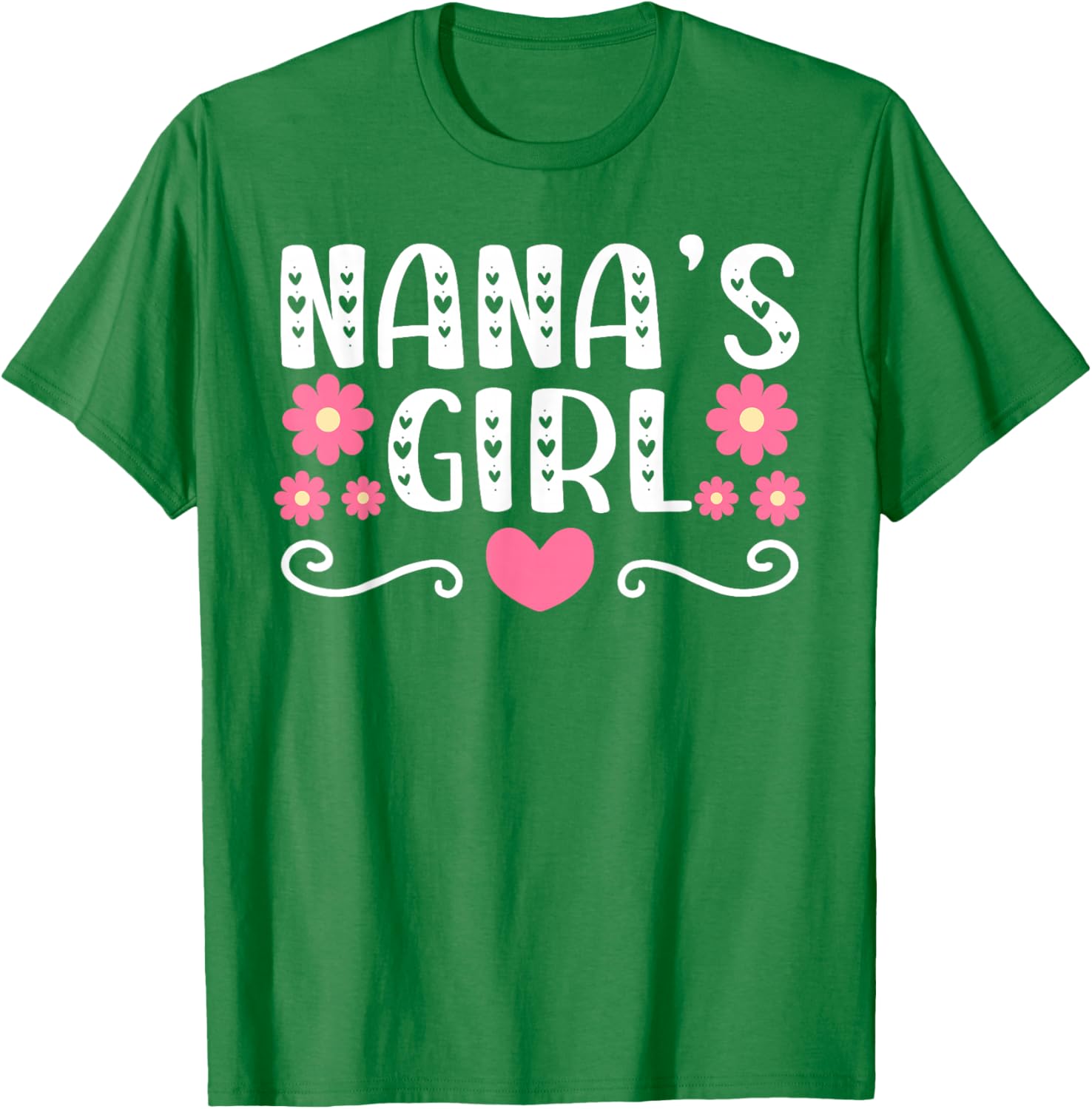 Nana's Girl Heart T-Shirt for Granddaughter - Cute Gift Idea - 3