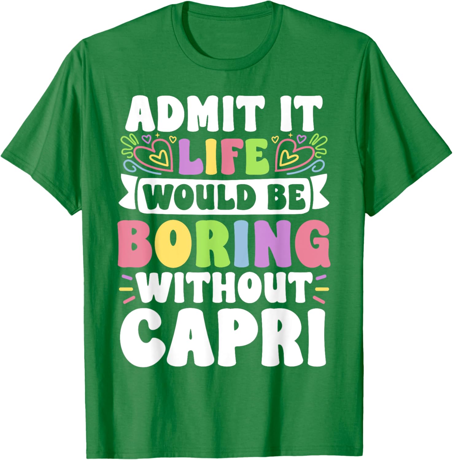 Funny Personalized Capri Family T-Shirt with Custom First Name Design - 7