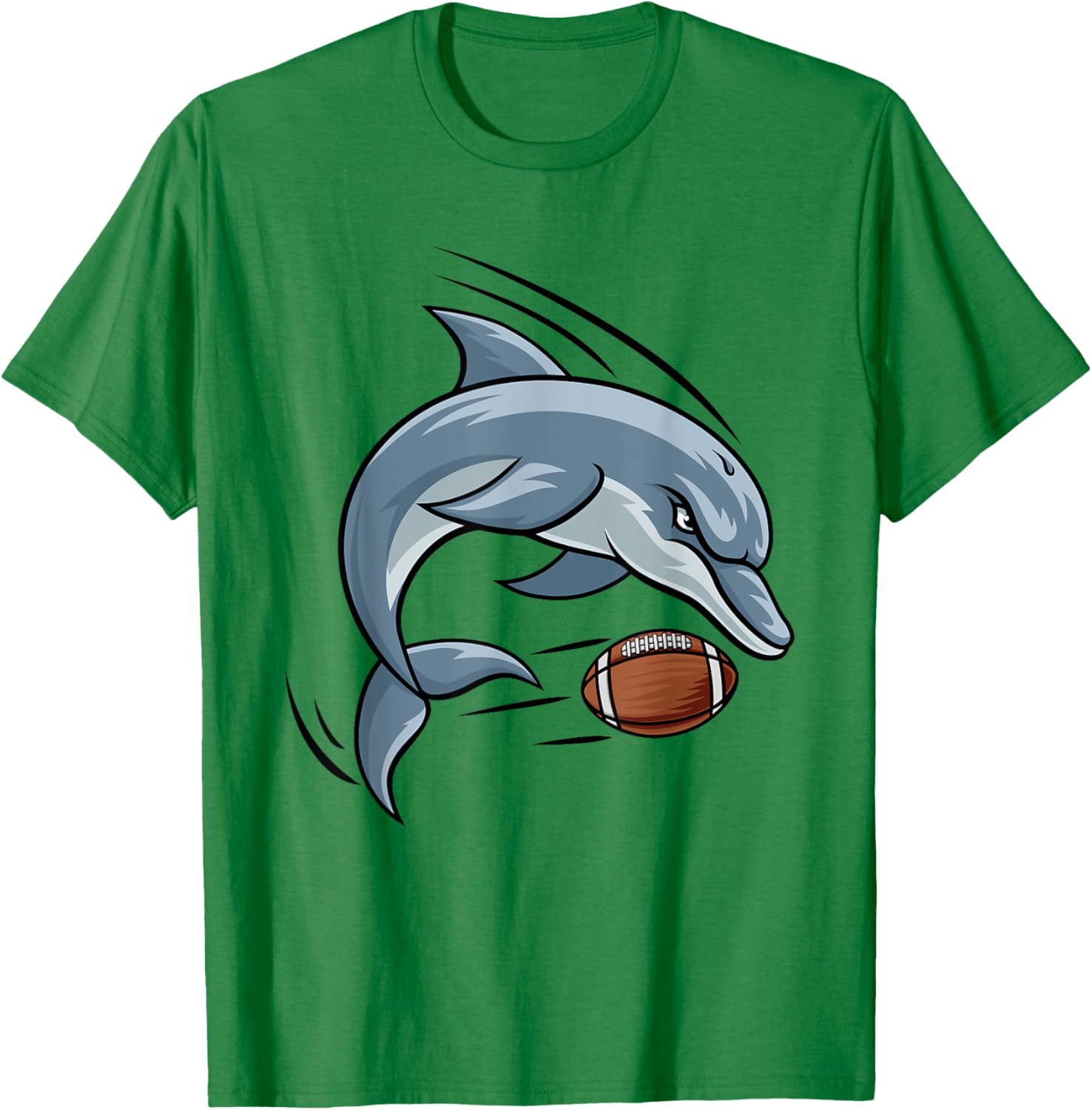 Dolphin Cartoon Character Football T-Shirt for Fun and Sporty Style - 27