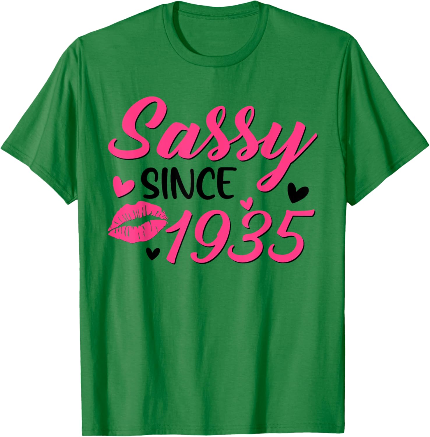 Sassy Since 1935 90th Birthday T-Shirt for Women Celebrating 90 Years - 1