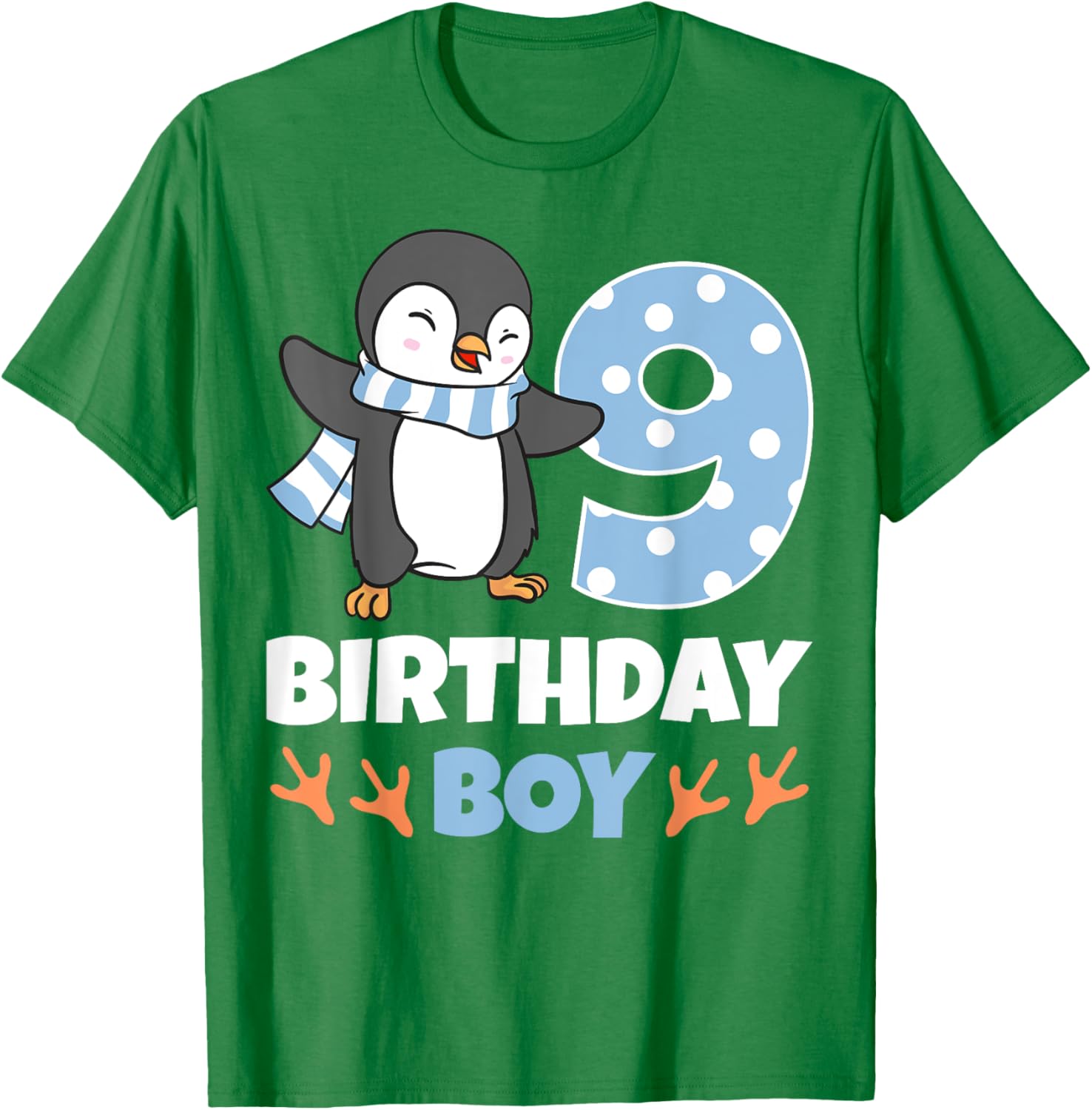 Penguin 9th Birthday Winter Theme T-Shirt for Boys Fun Celebration - 1